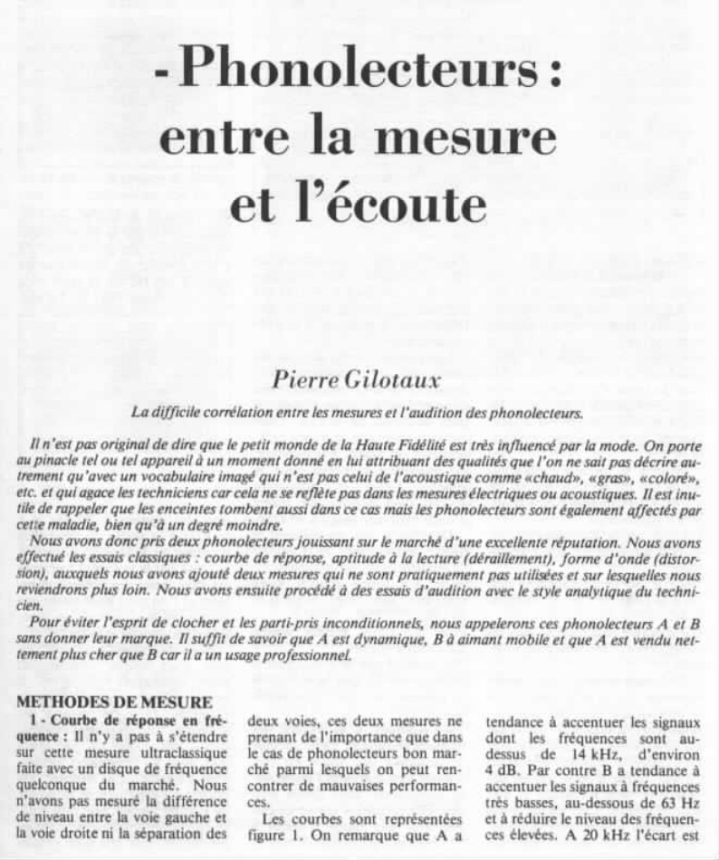 Première page de laudiophile numero01