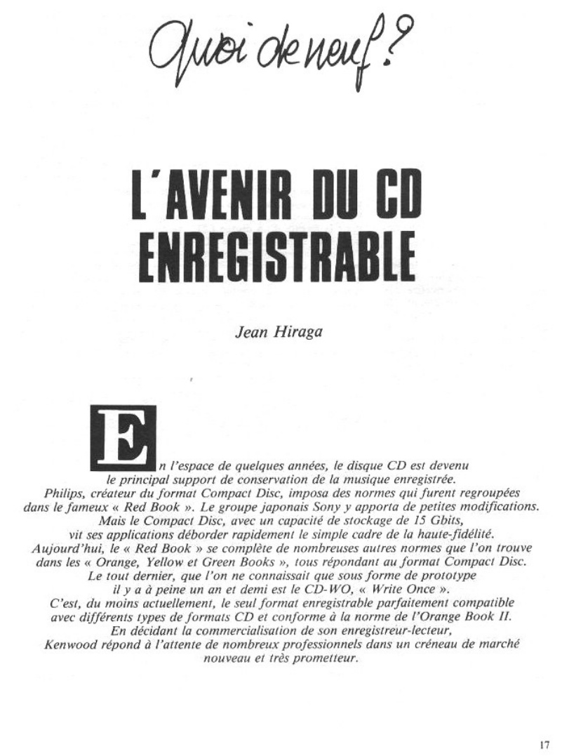 Première page de laudiophile numero12b