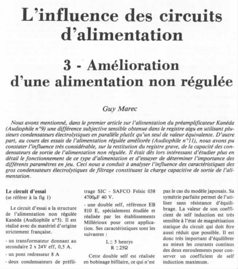 Première page de laudiophile numero13
