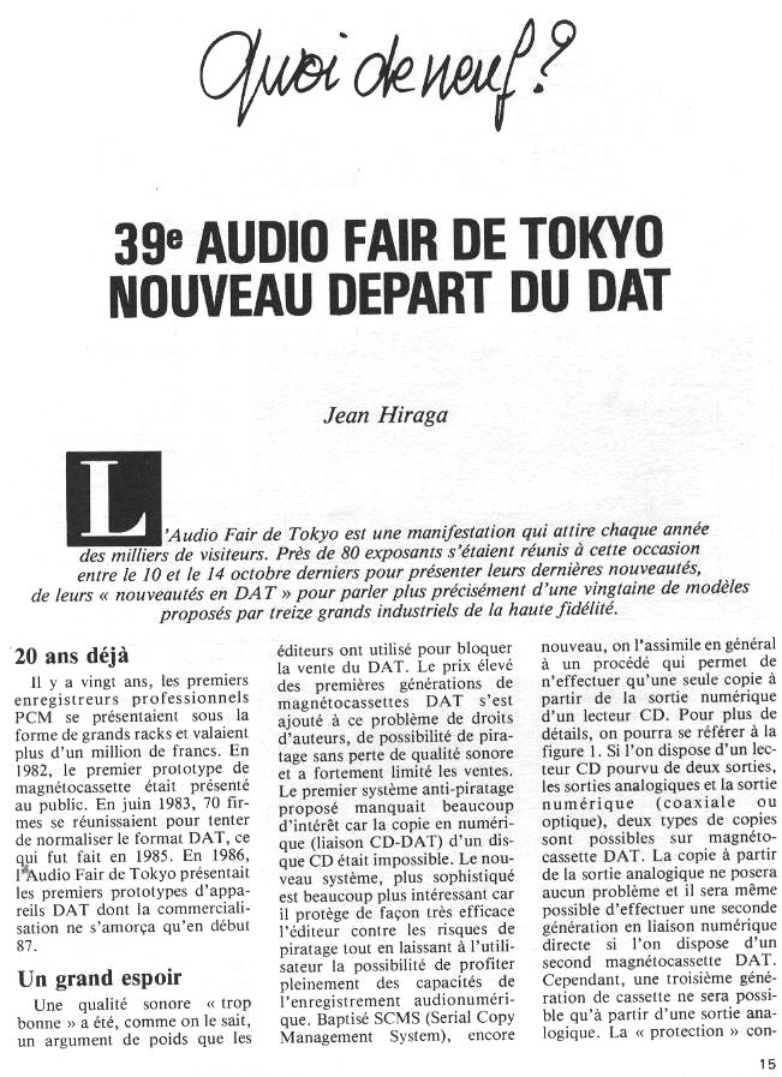 Première page de laudiophile numero13b