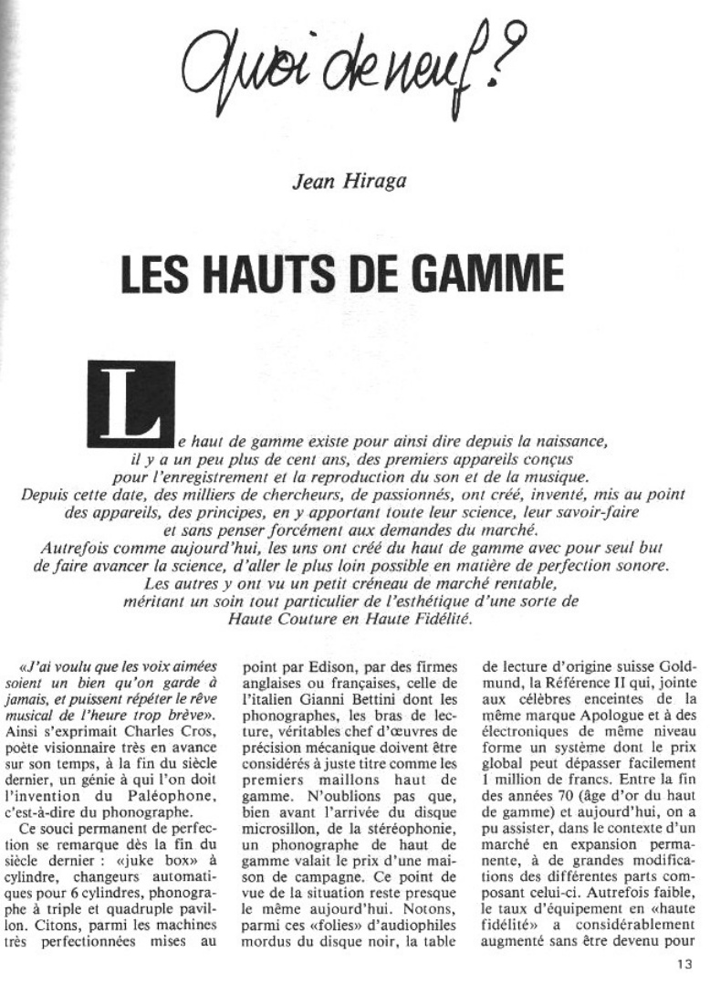 Première page de laudiophile numero14b