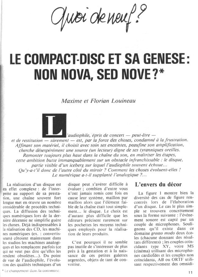 Première page de laudiophile numero16b