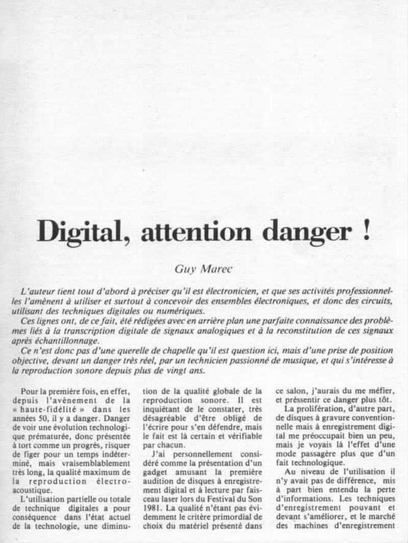 Première page de laudiophile numero26