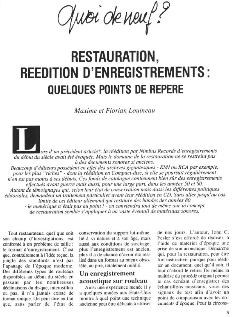 Première page de laudiophile numero27b
