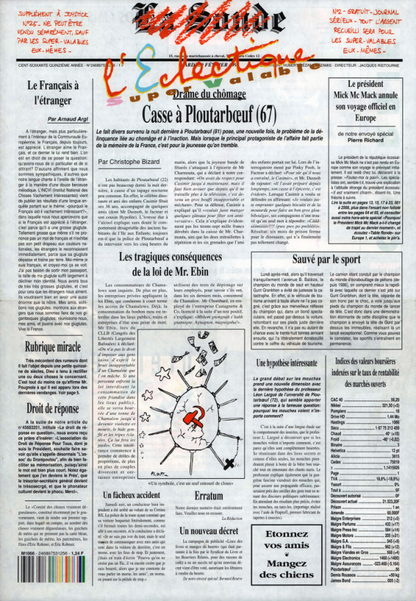 Première page de leclectique numero2