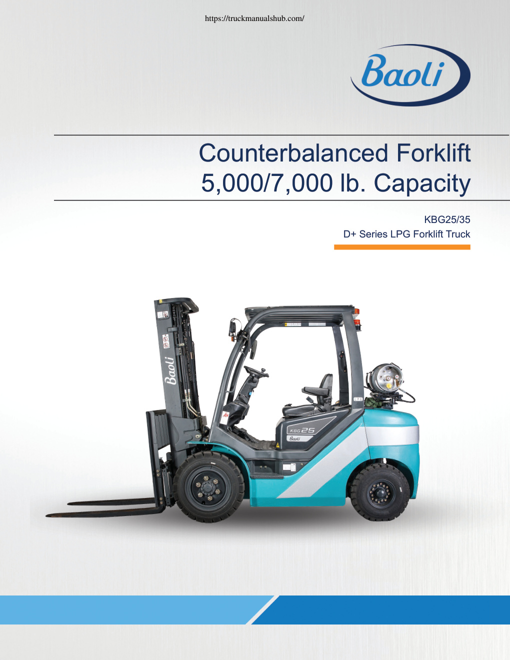 Première page de Baoli KBG25 KBG35 Counterbalanced Forklift Truck Operation & Service Manual.pdf