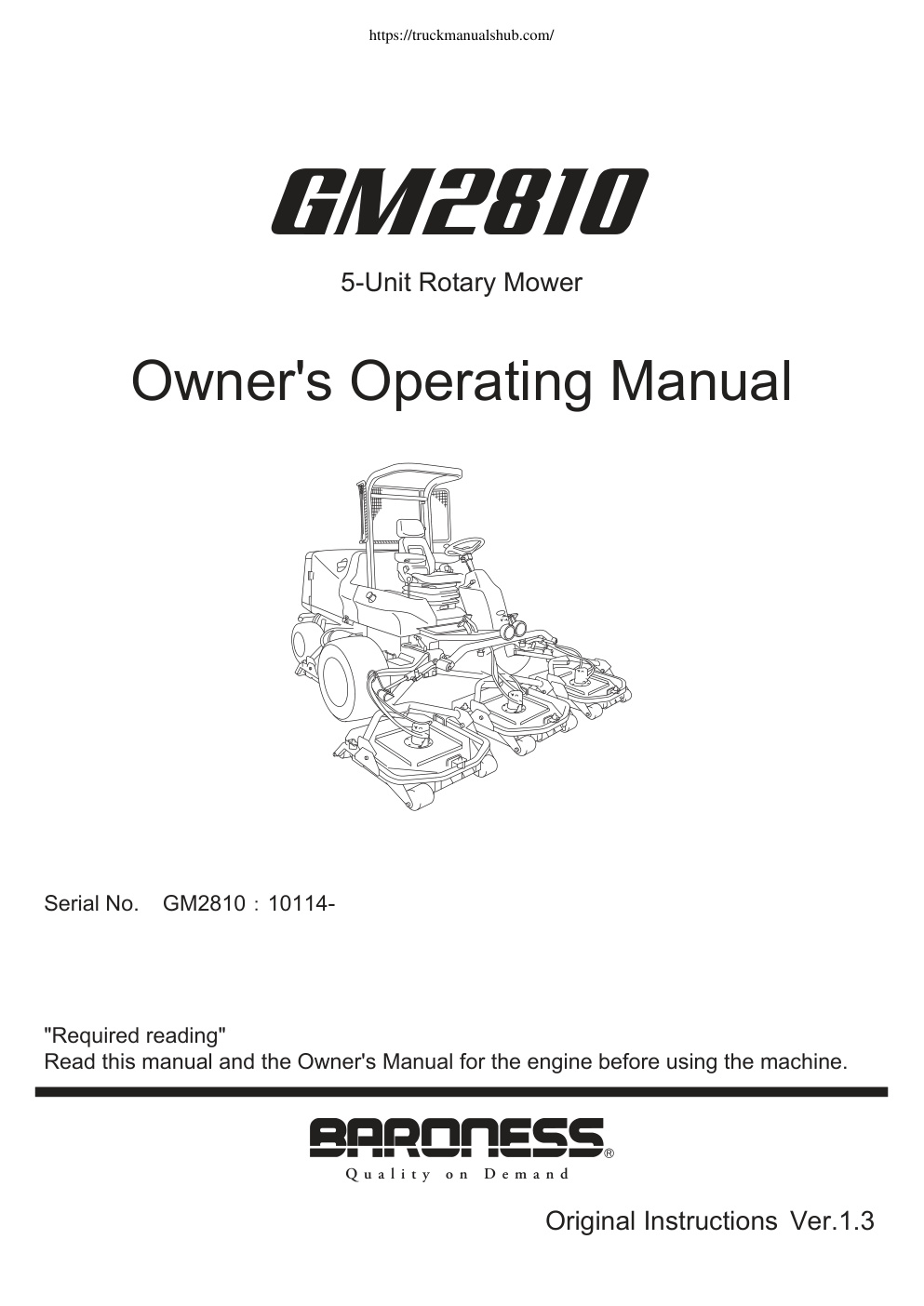 Première page de OWNERS_MANUAL