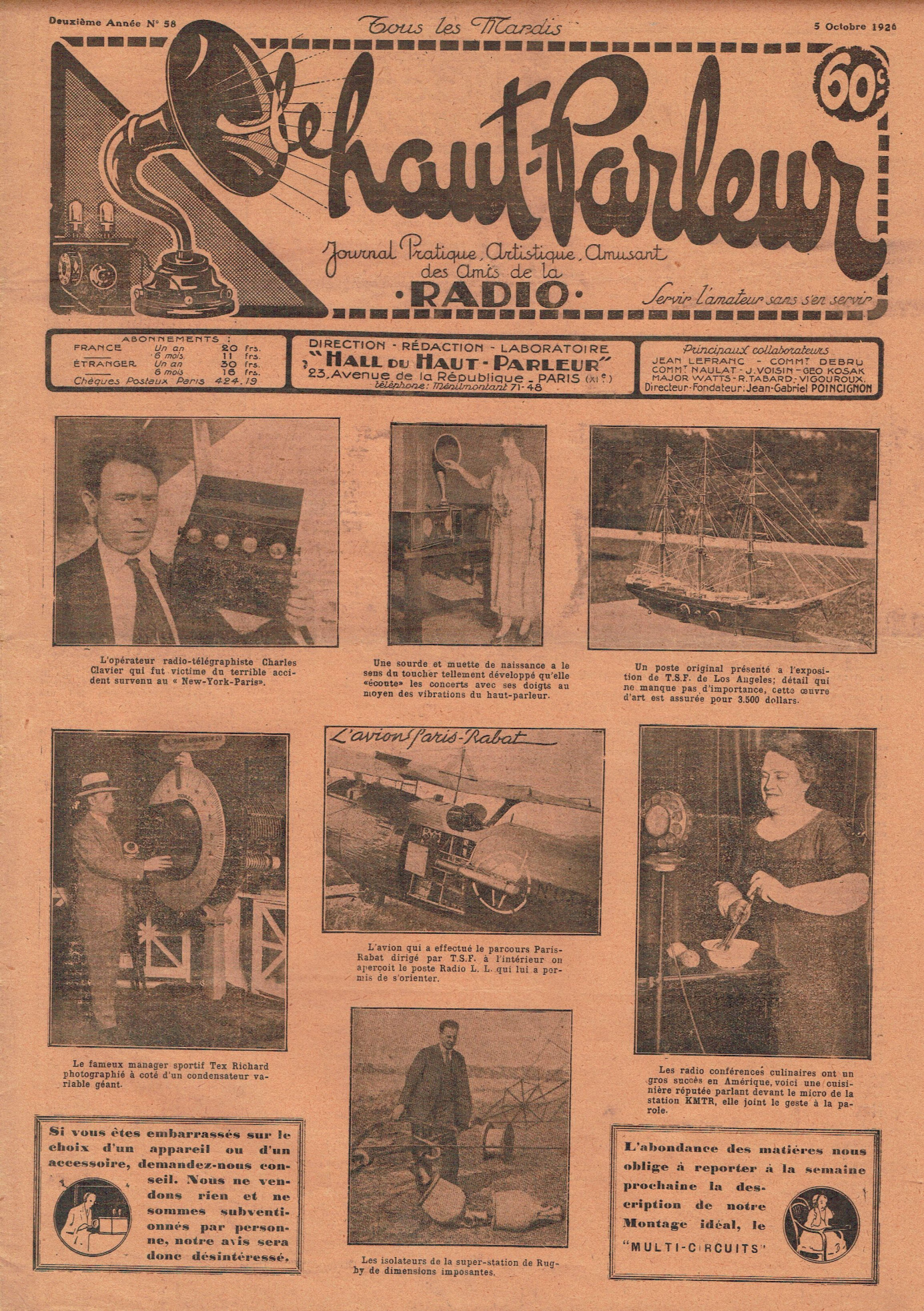 Première page de lehautparleur numero0058