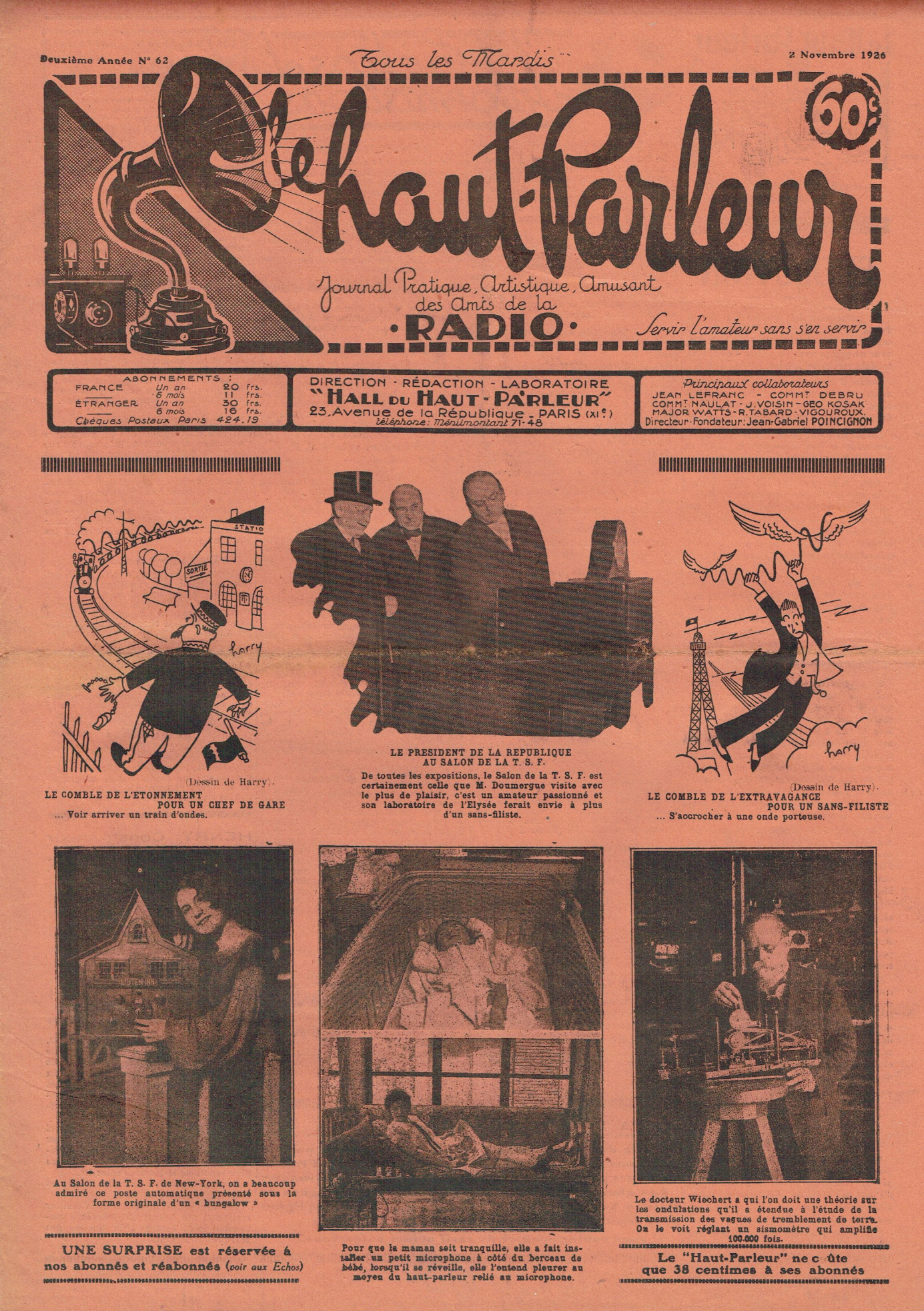 Première page de lehautparleur numero0062