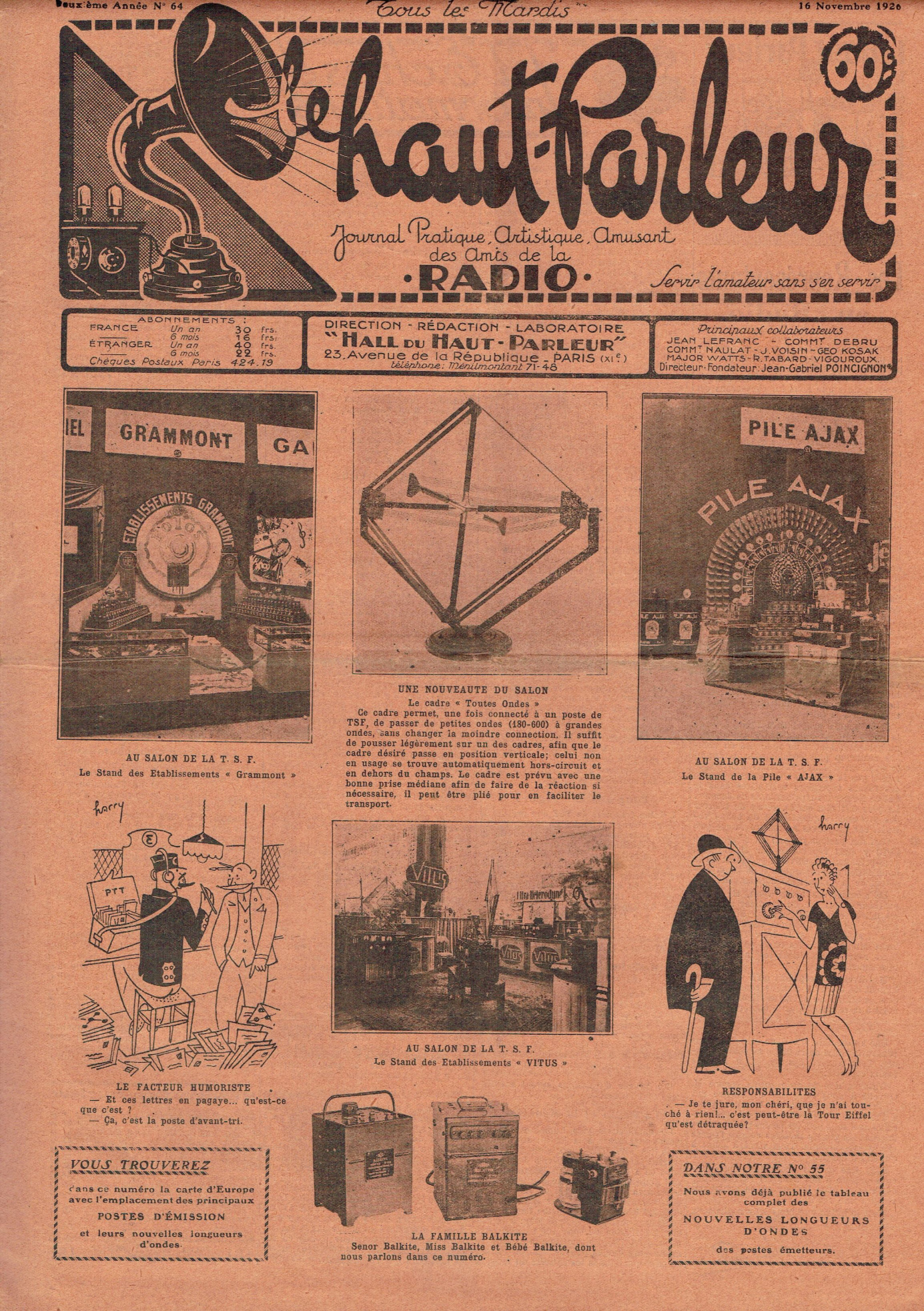 Première page de lehautparleur numero0064