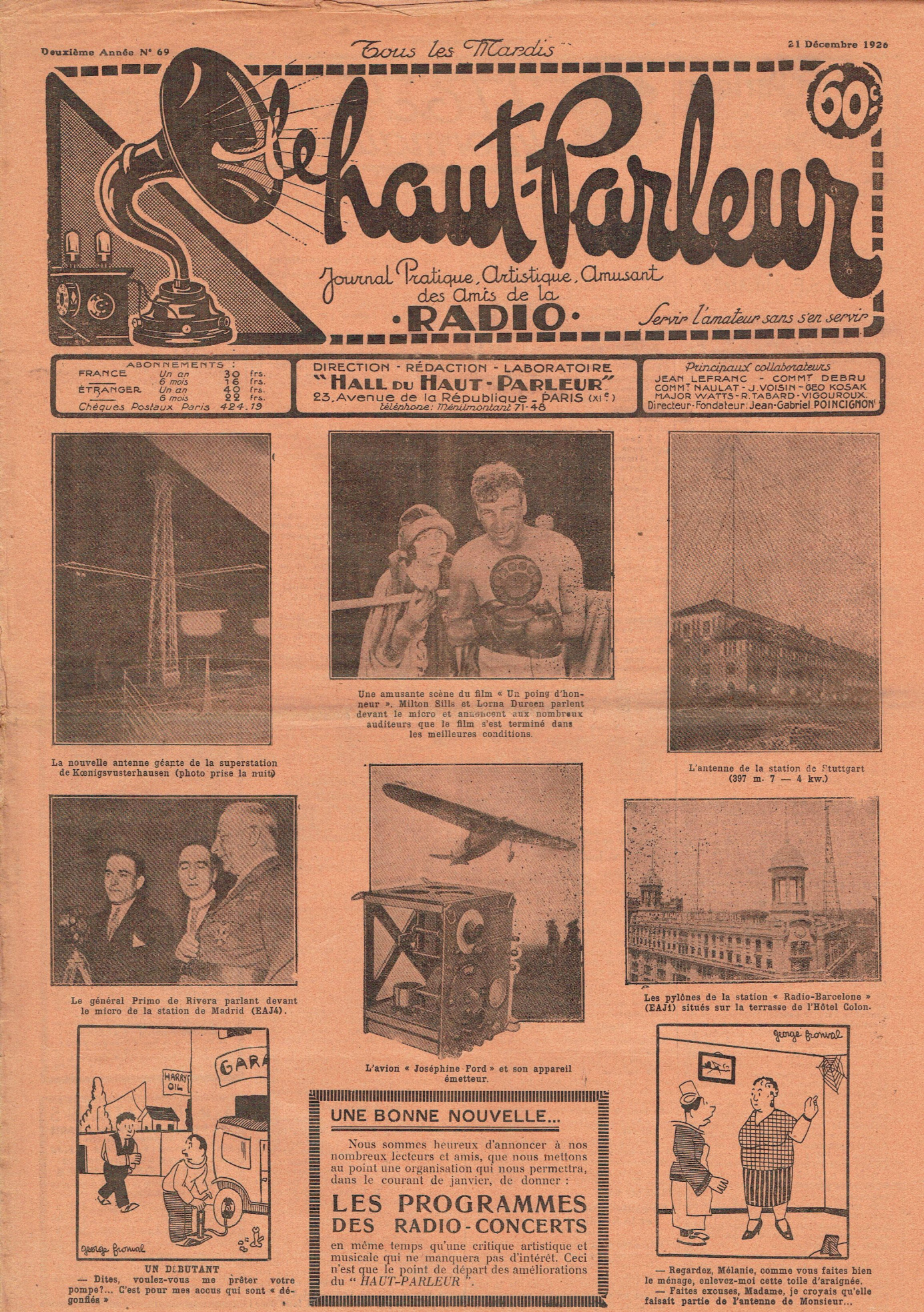 Première page de lehautparleur numero0069