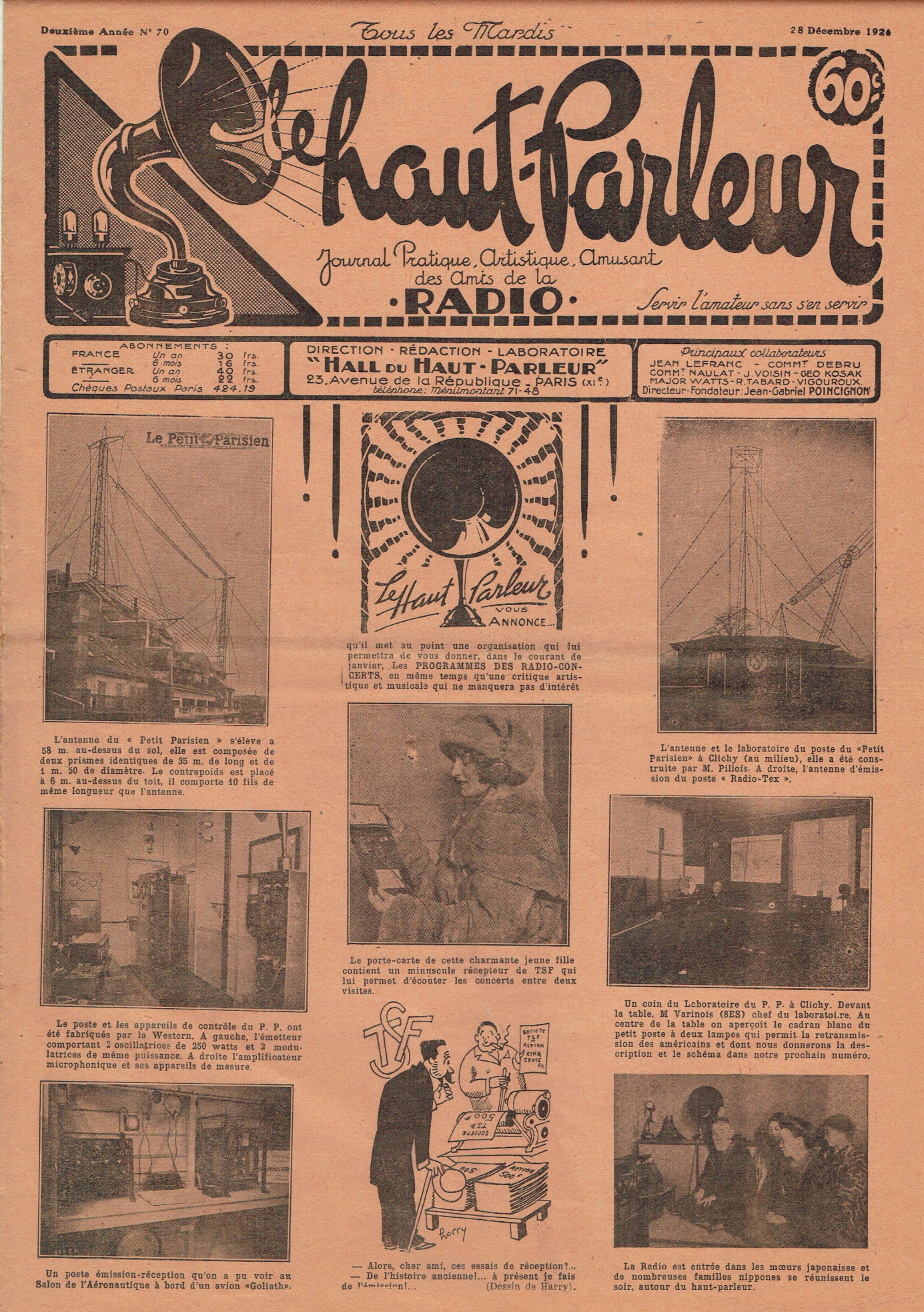 Première page de lehautparleur numero0070