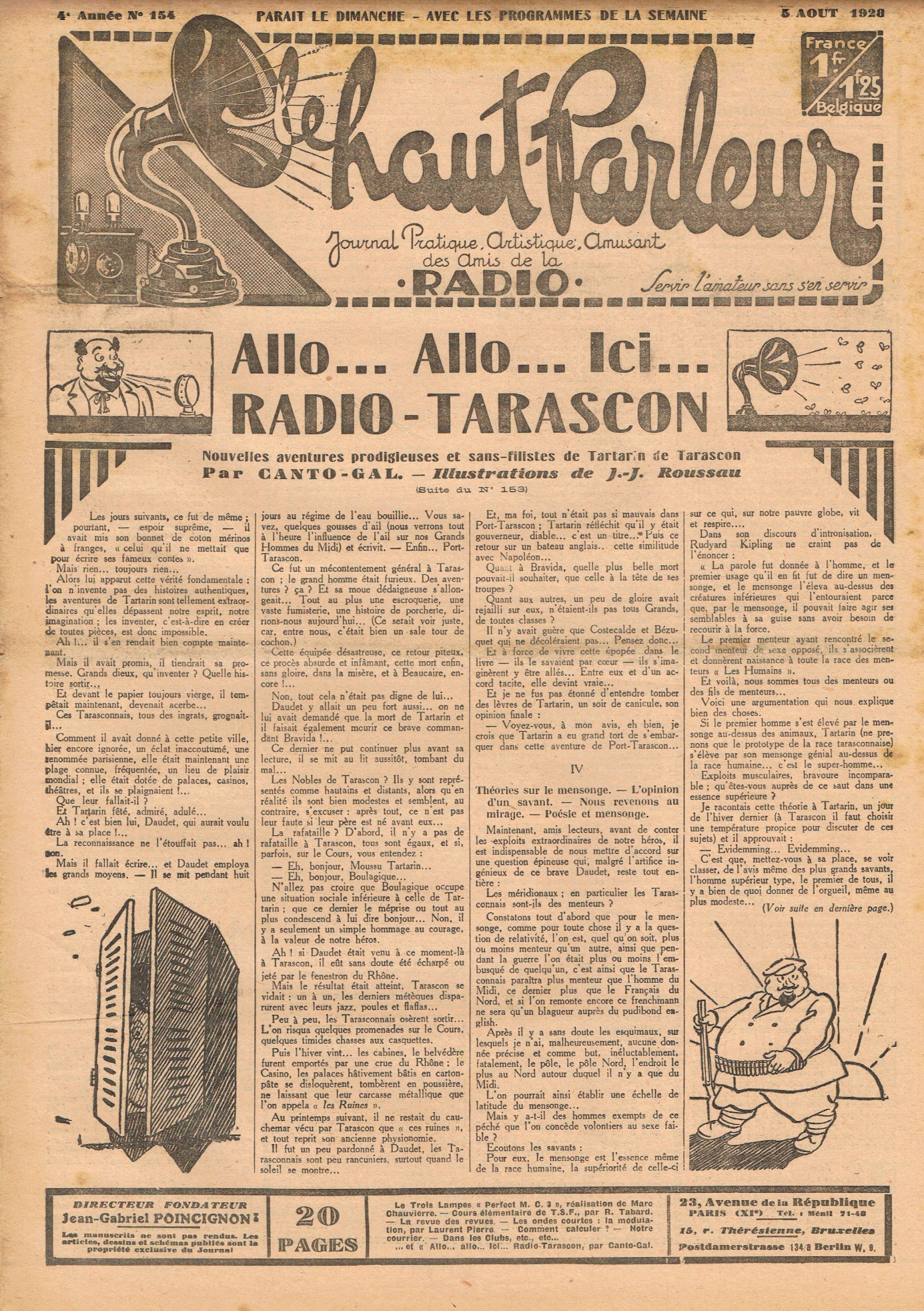 Première page de lehautparleur numero0154