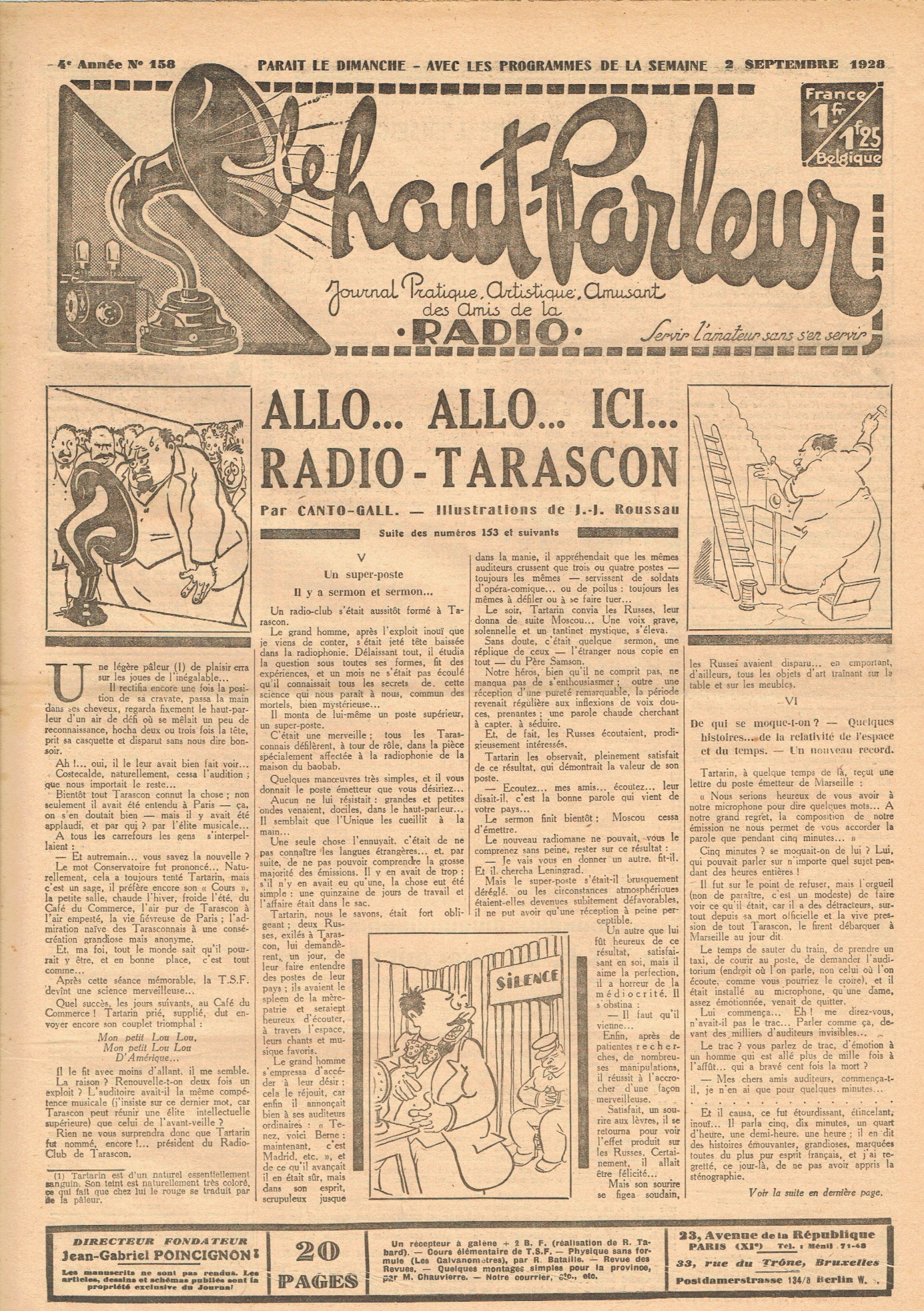 Première page de lehautparleur numero0158