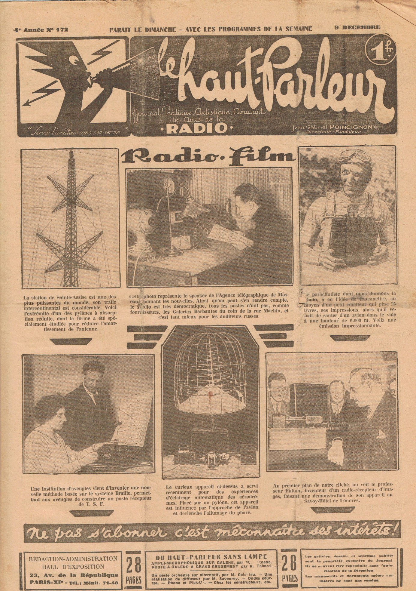 Première page de lehautparleur numero0172