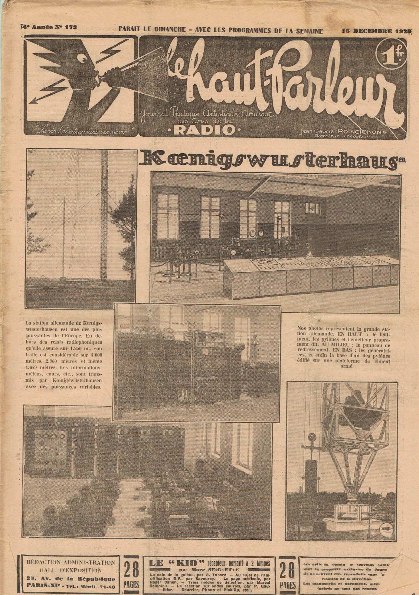 Première page de lehautparleur numero0173