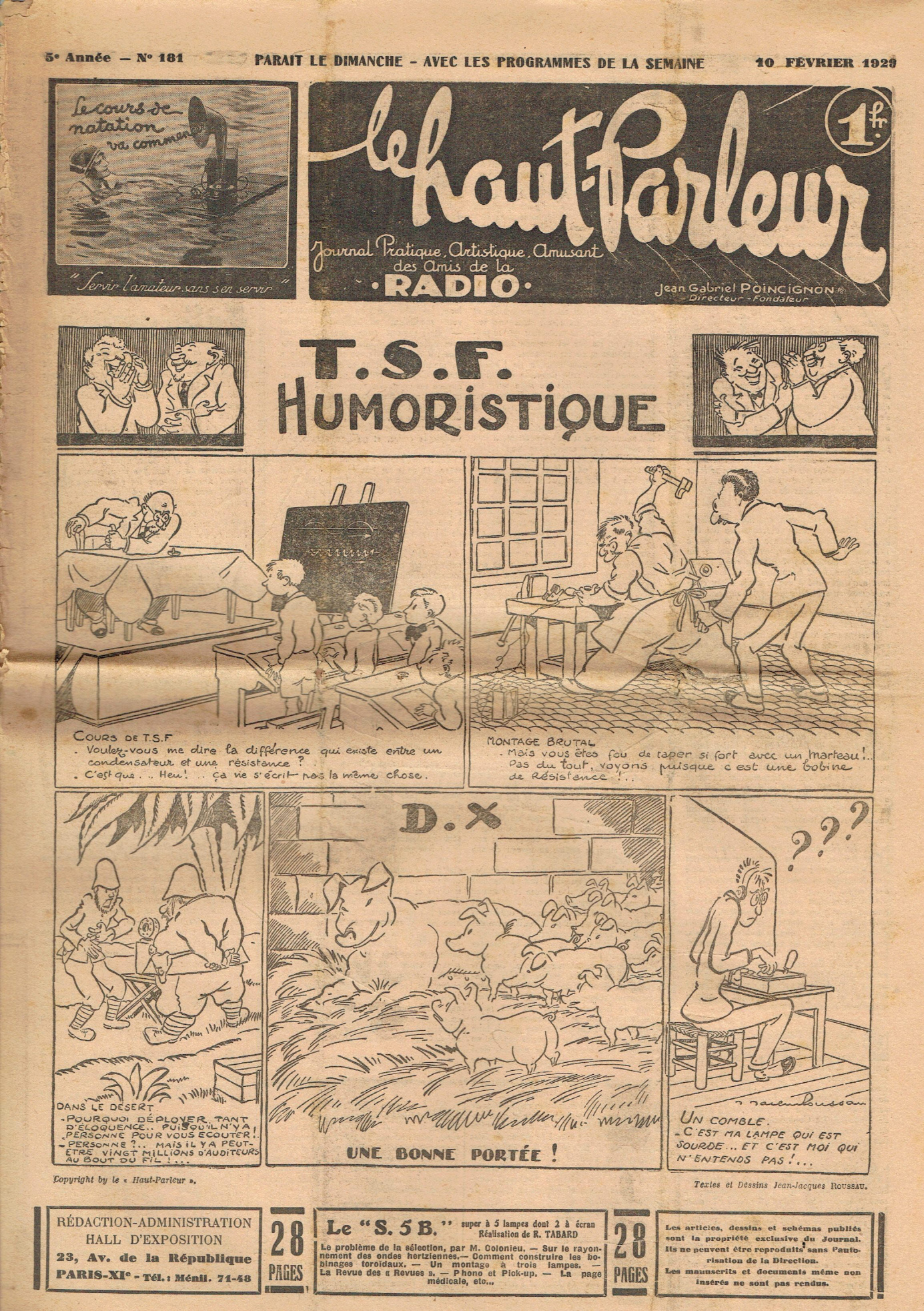 Première page de lehautparleur numero0181