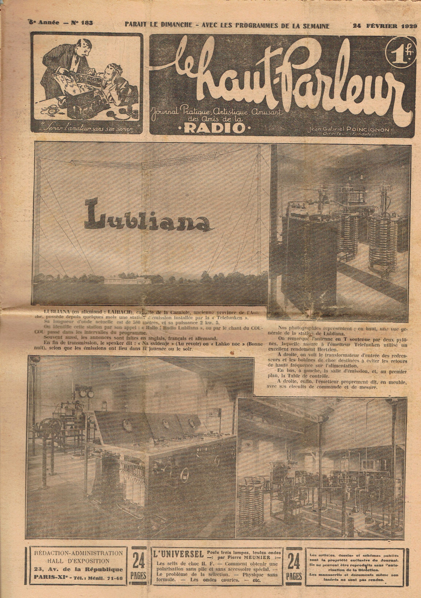 Première page de lehautparleur numero0183