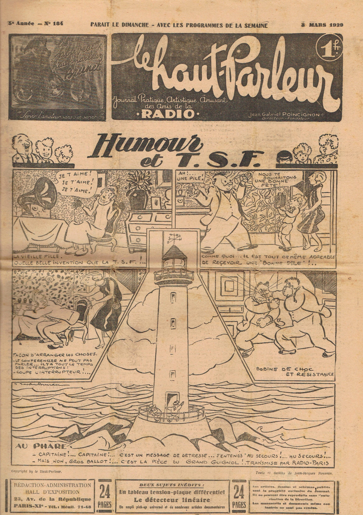 Première page de lehautparleur numero0184