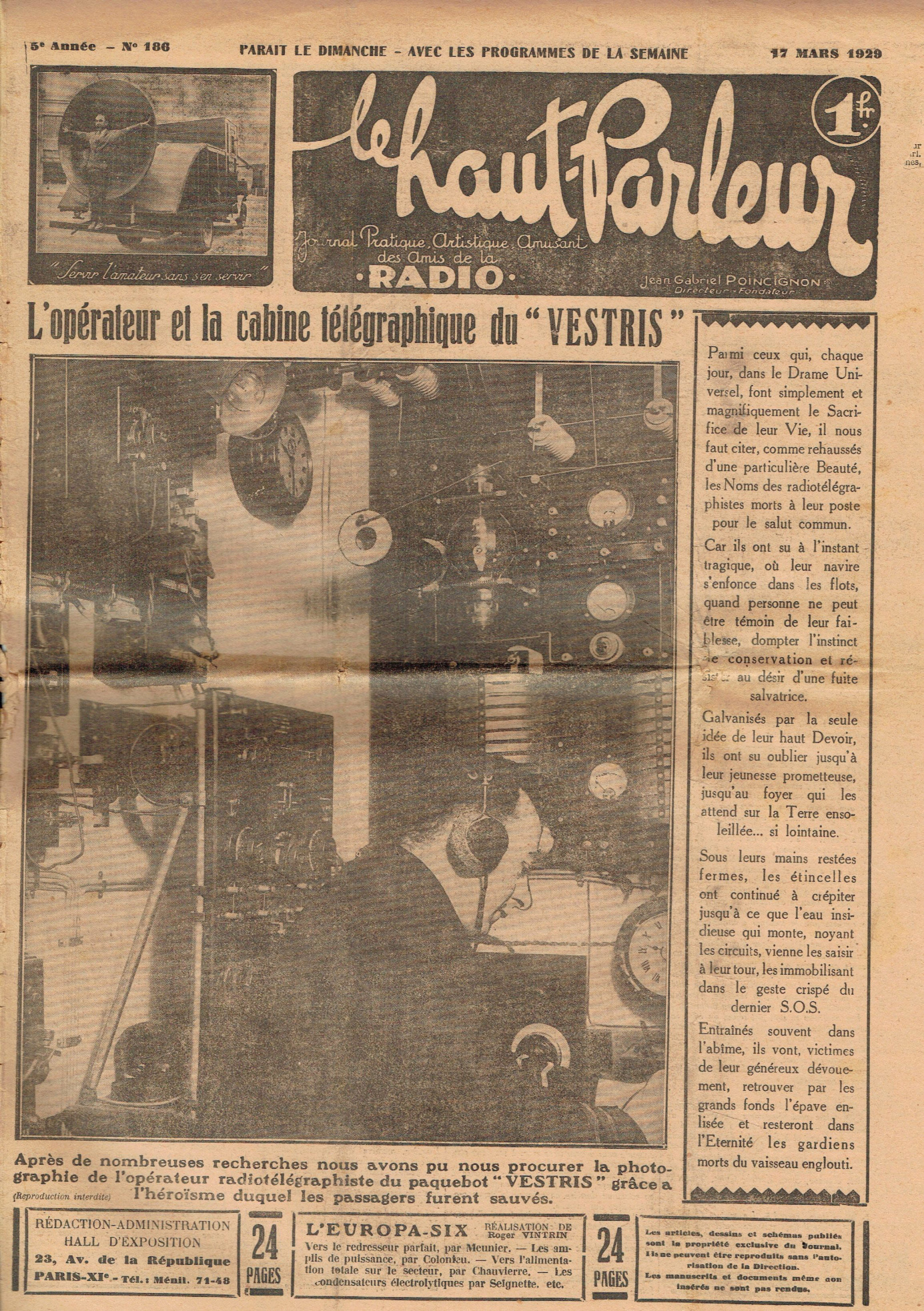 Première page de lehautparleur numero0186