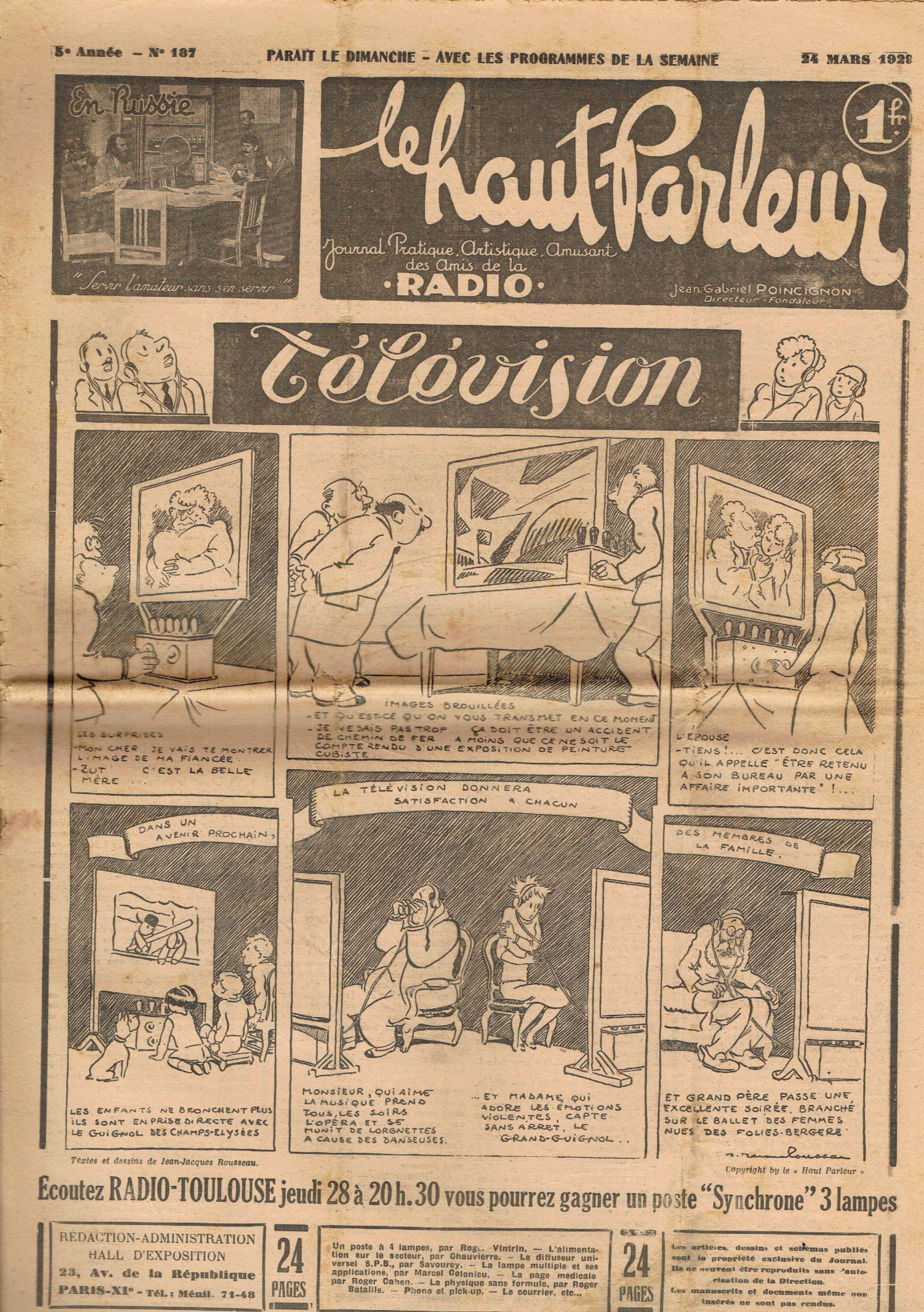 Première page de lehautparleur numero0187