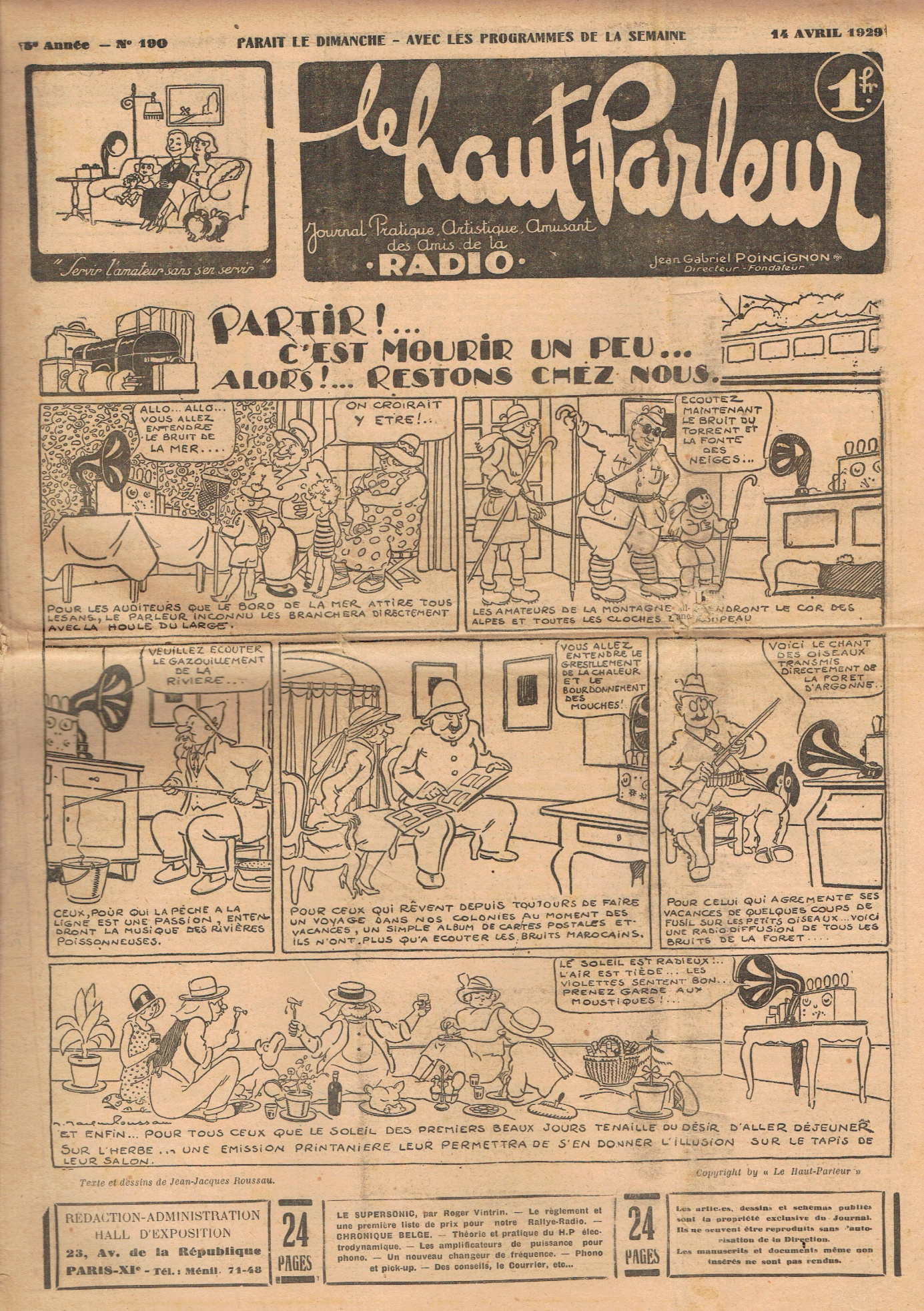 Première page de lehautparleur numero0190