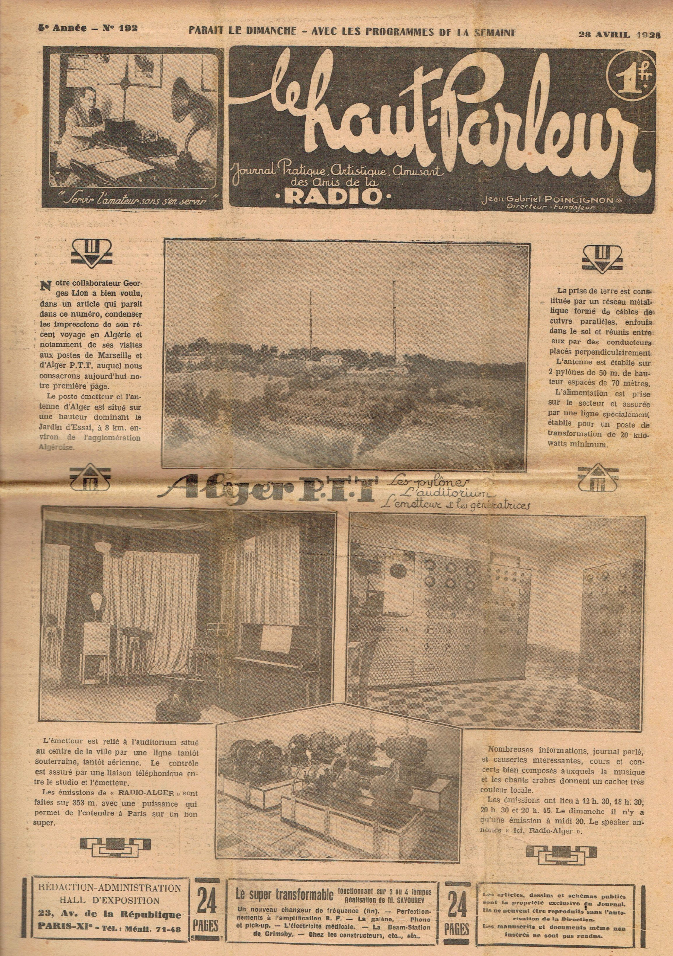 Première page de lehautparleur numero0192