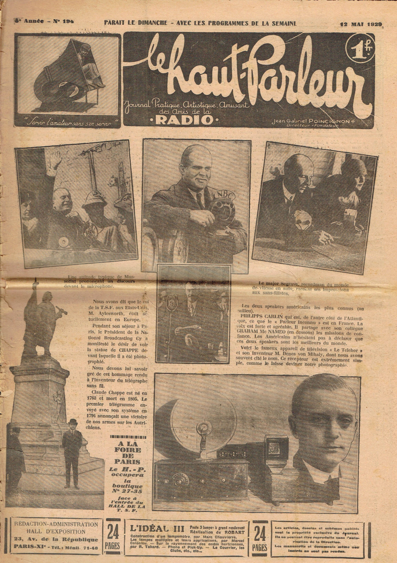 Première page de lehautparleur numero0194
