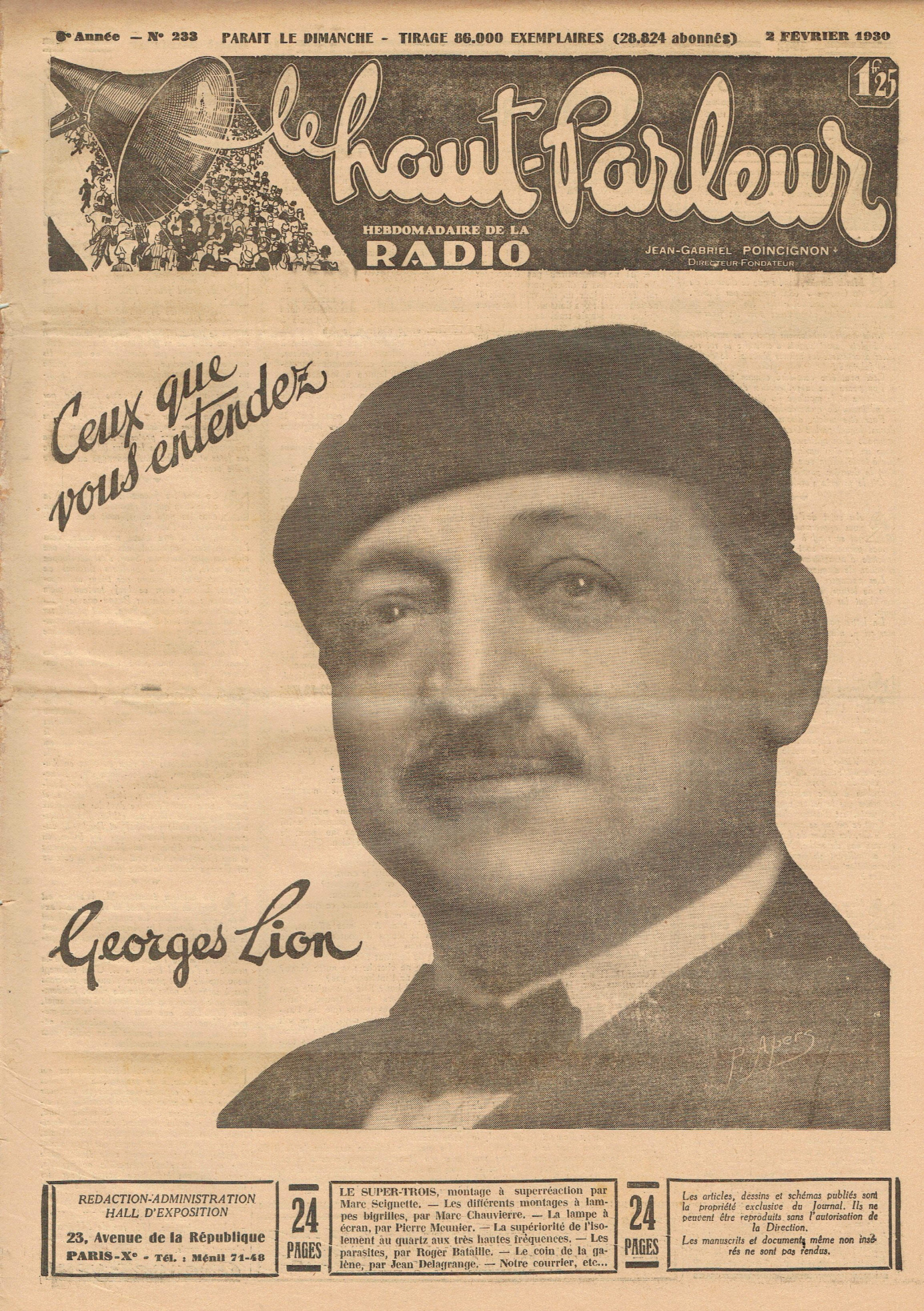 Première page de lehautparleur numero0233