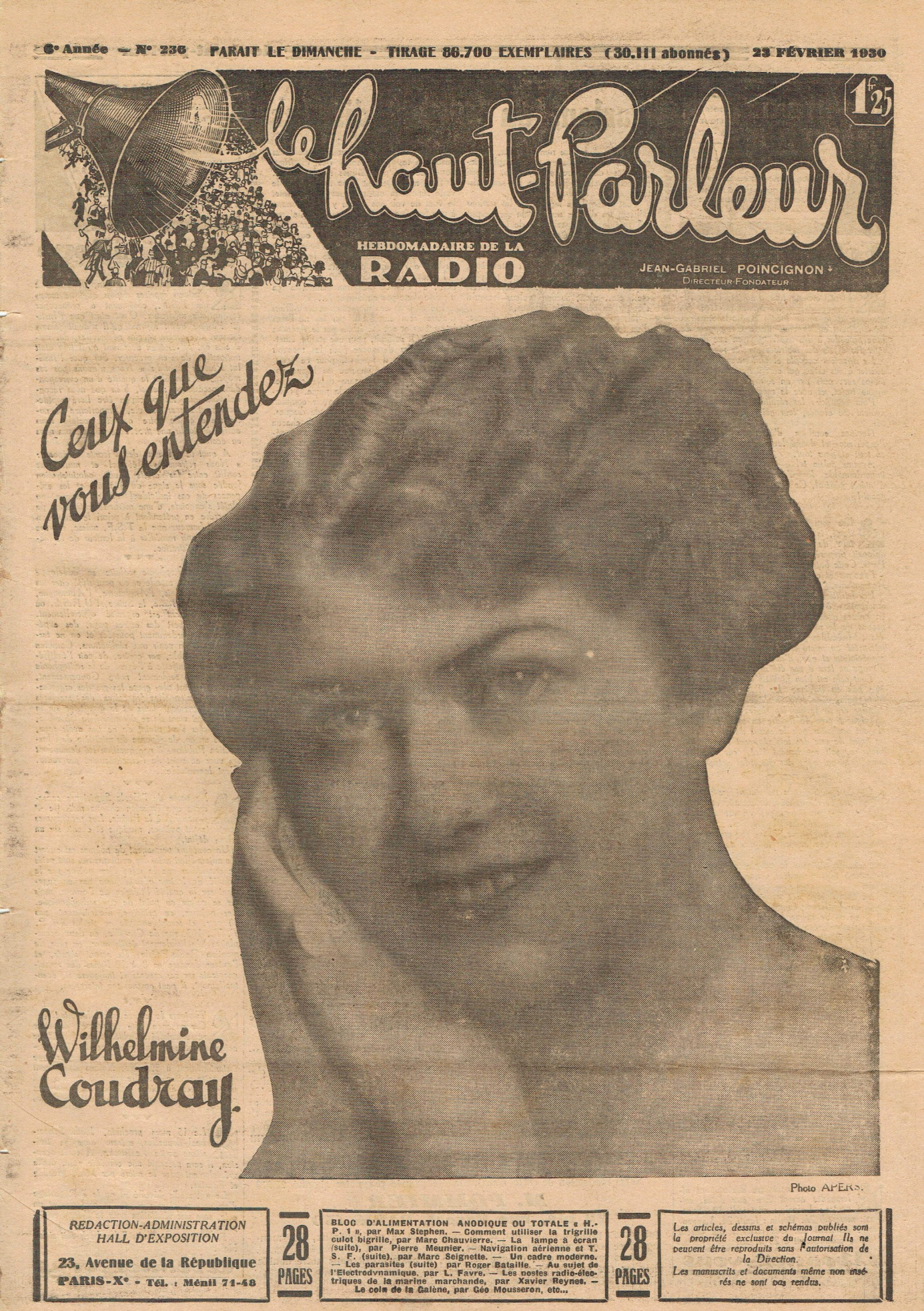 Première page de lehautparleur numero0236