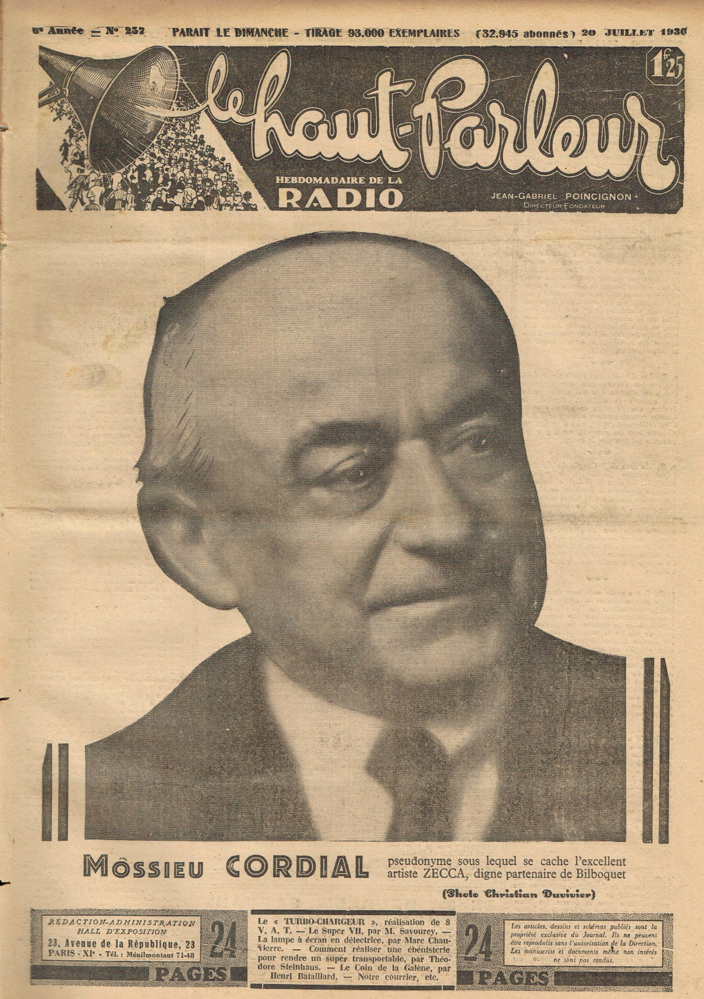 Première page de lehautparleur numero0257
