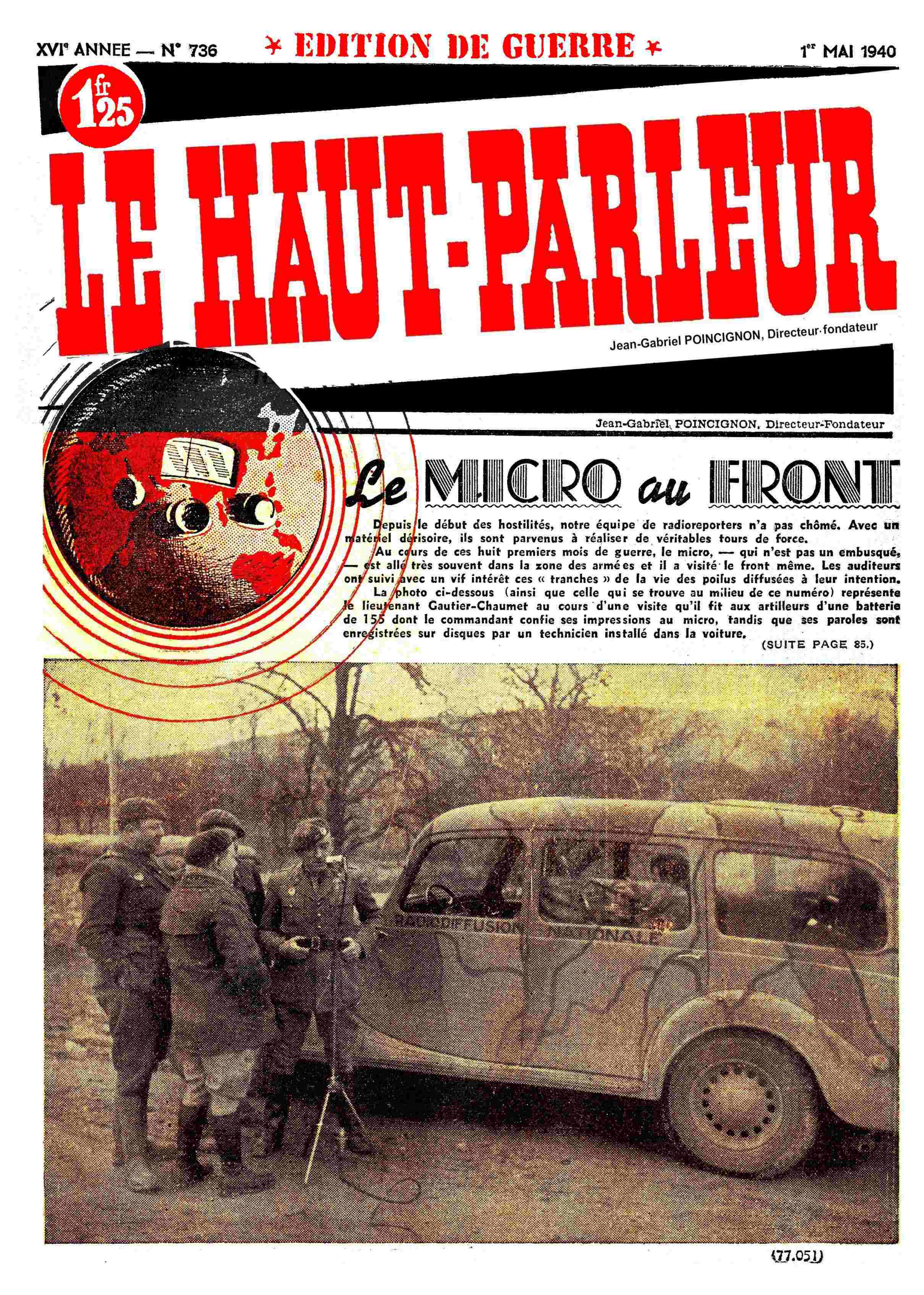 Première page de lehautparleur numero0736