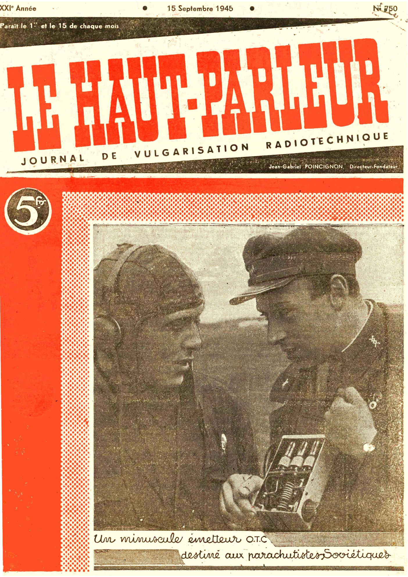 Première page de lehautparleur numero0750