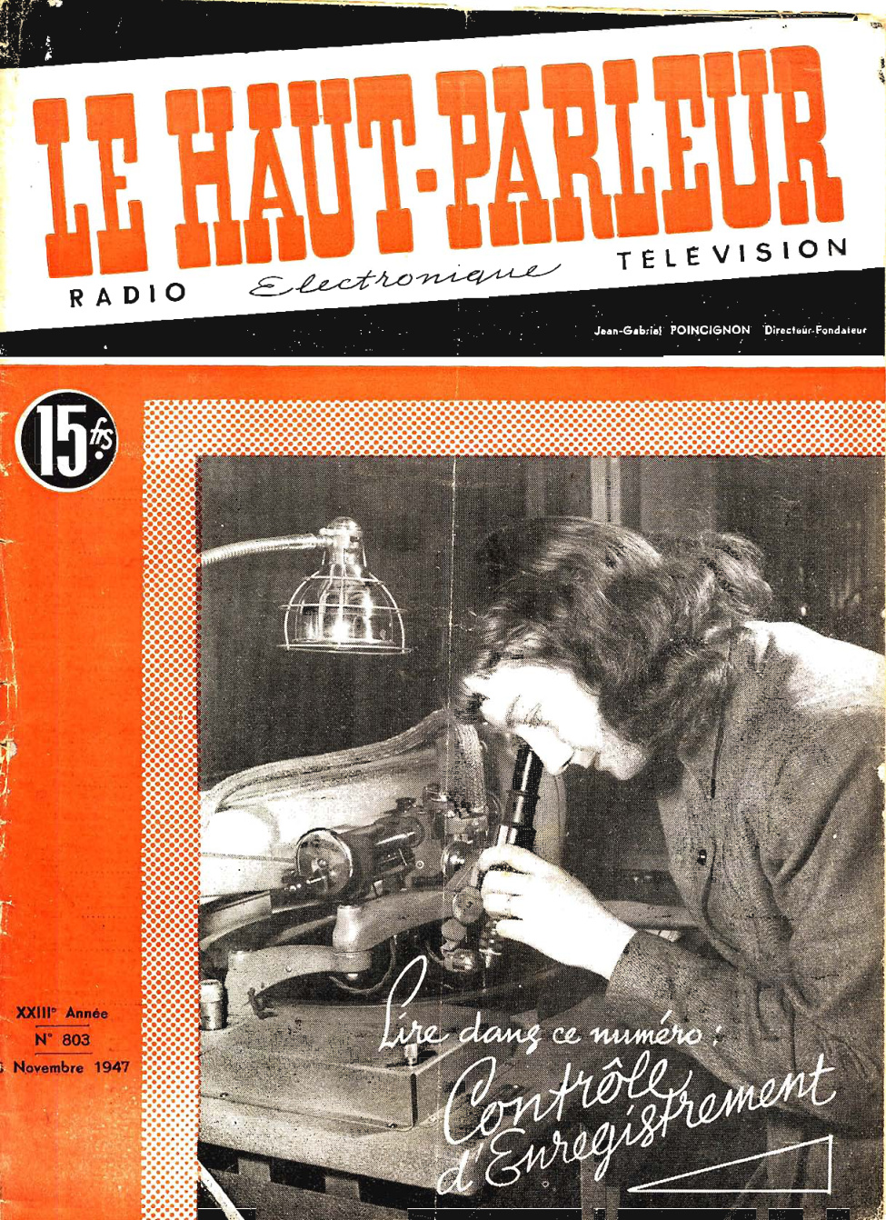 Première page de lehautparleur numero0803