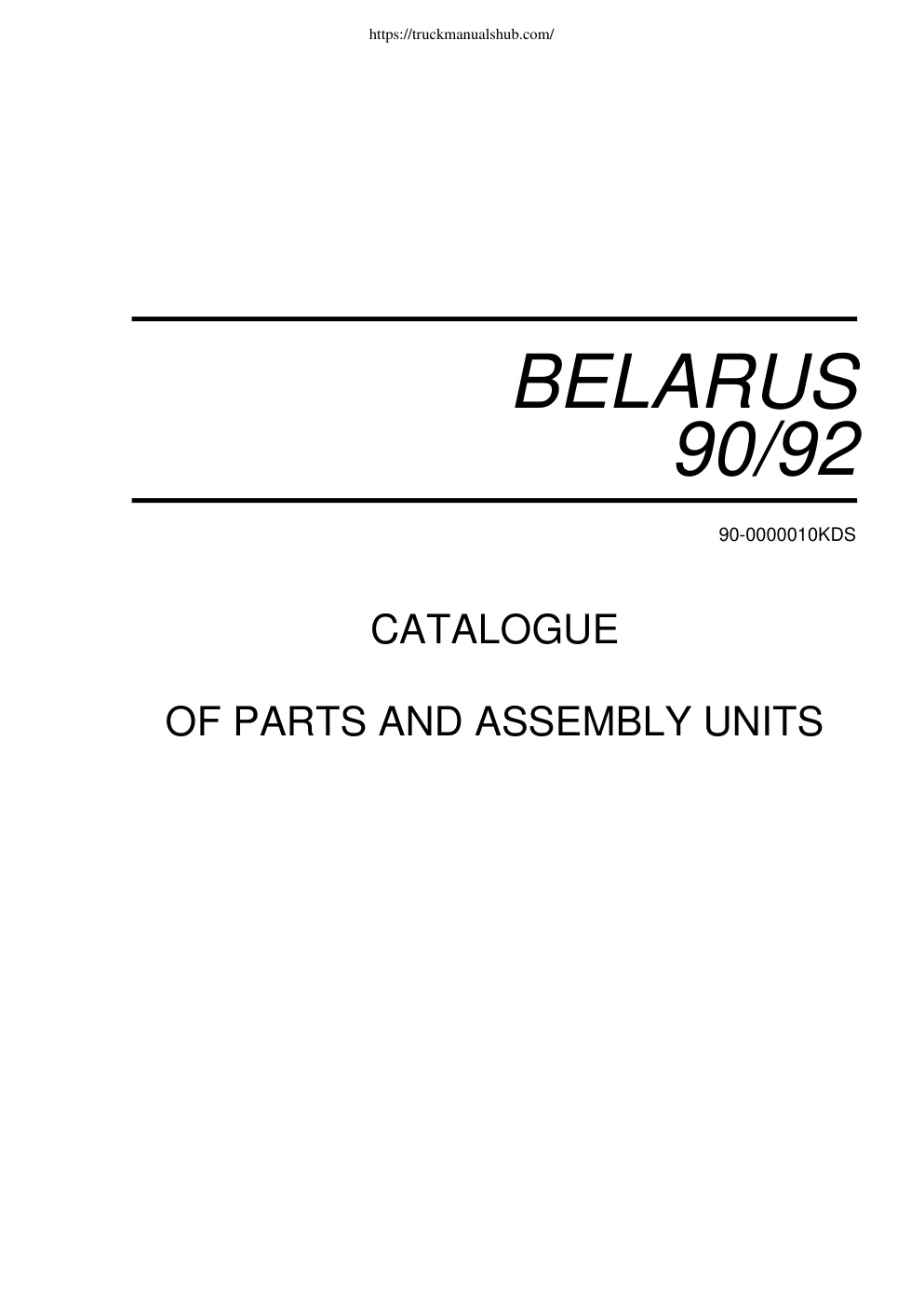 Première page de OF PARTS AND ASSEMBLY UNITS