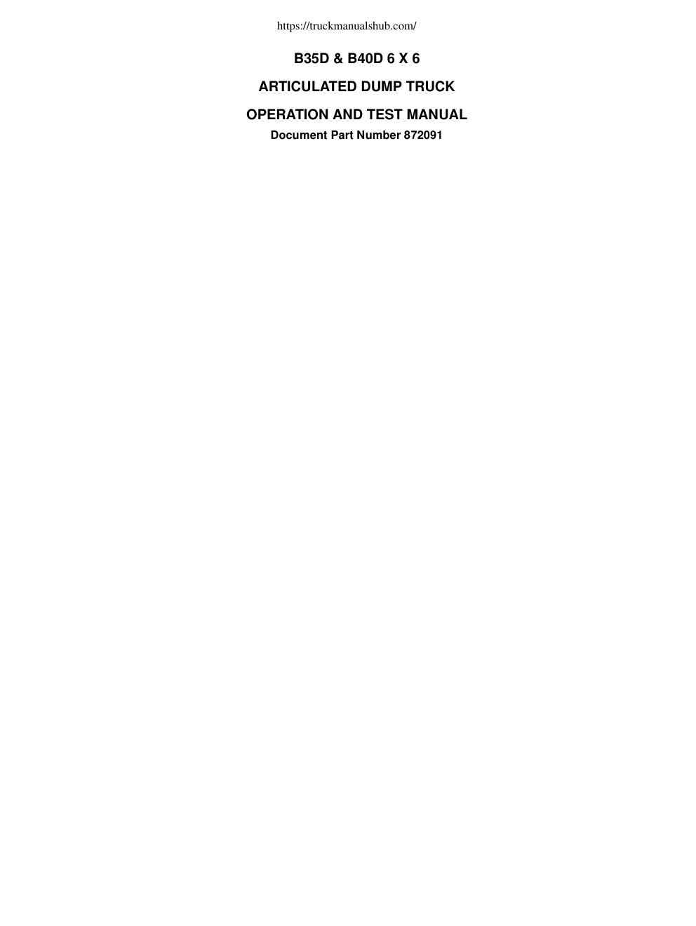 Première page de 872091 - B35D & B40D Operation And Test