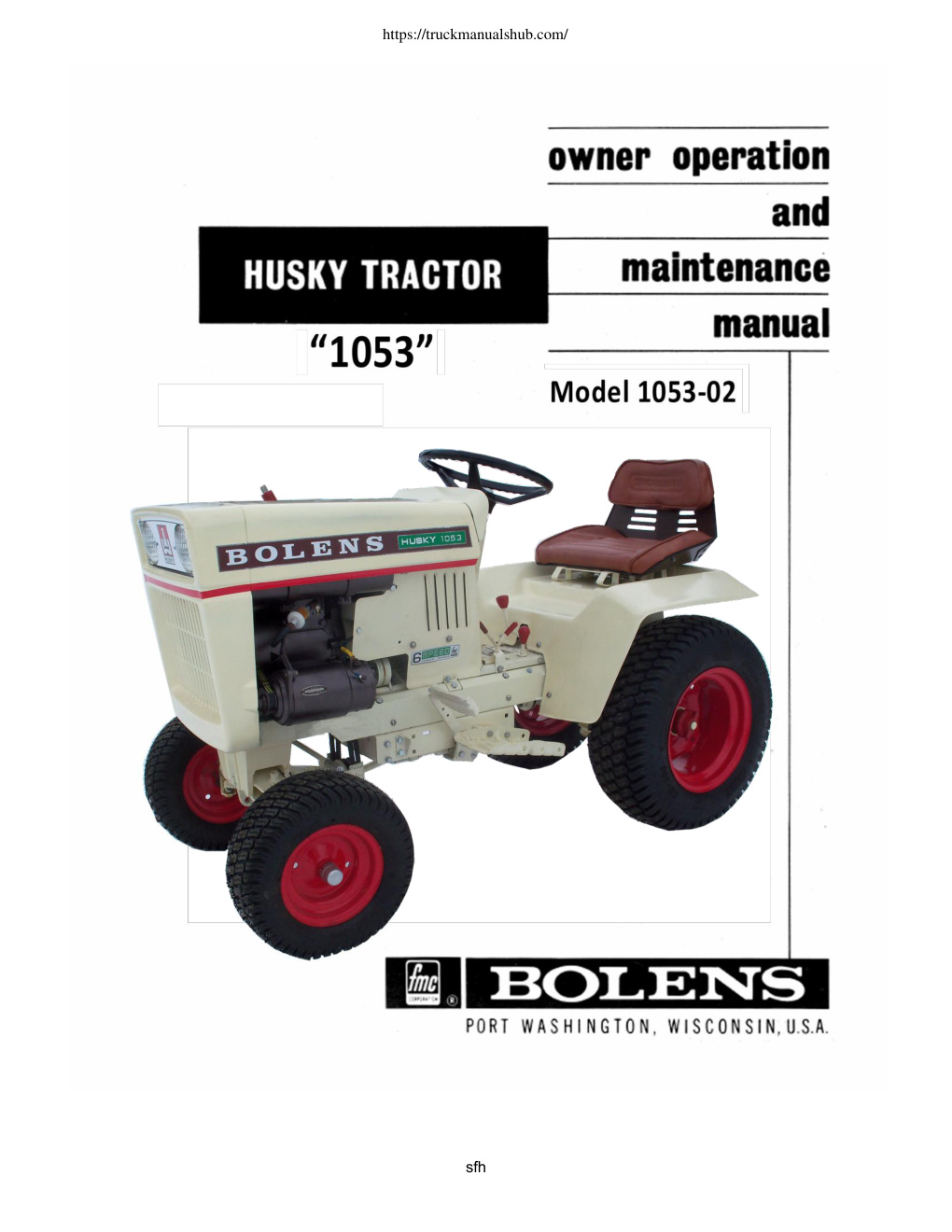 Première page de HUSKY TRACTOR maintenance