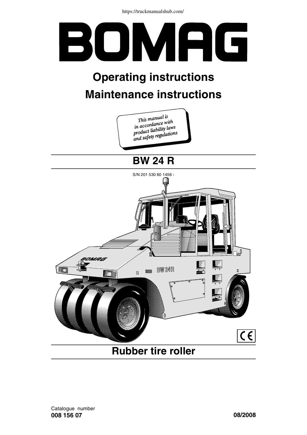Première page de Operating instructions