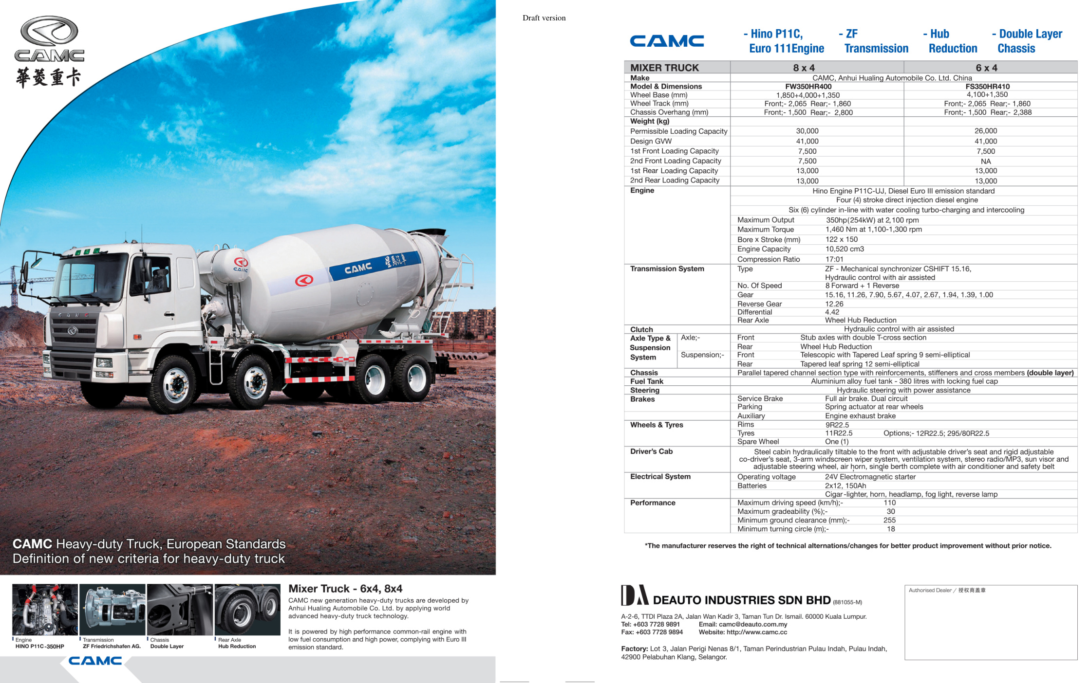 Première page de CAMC INSERT2_mixer truck 6x4,8x4 FA