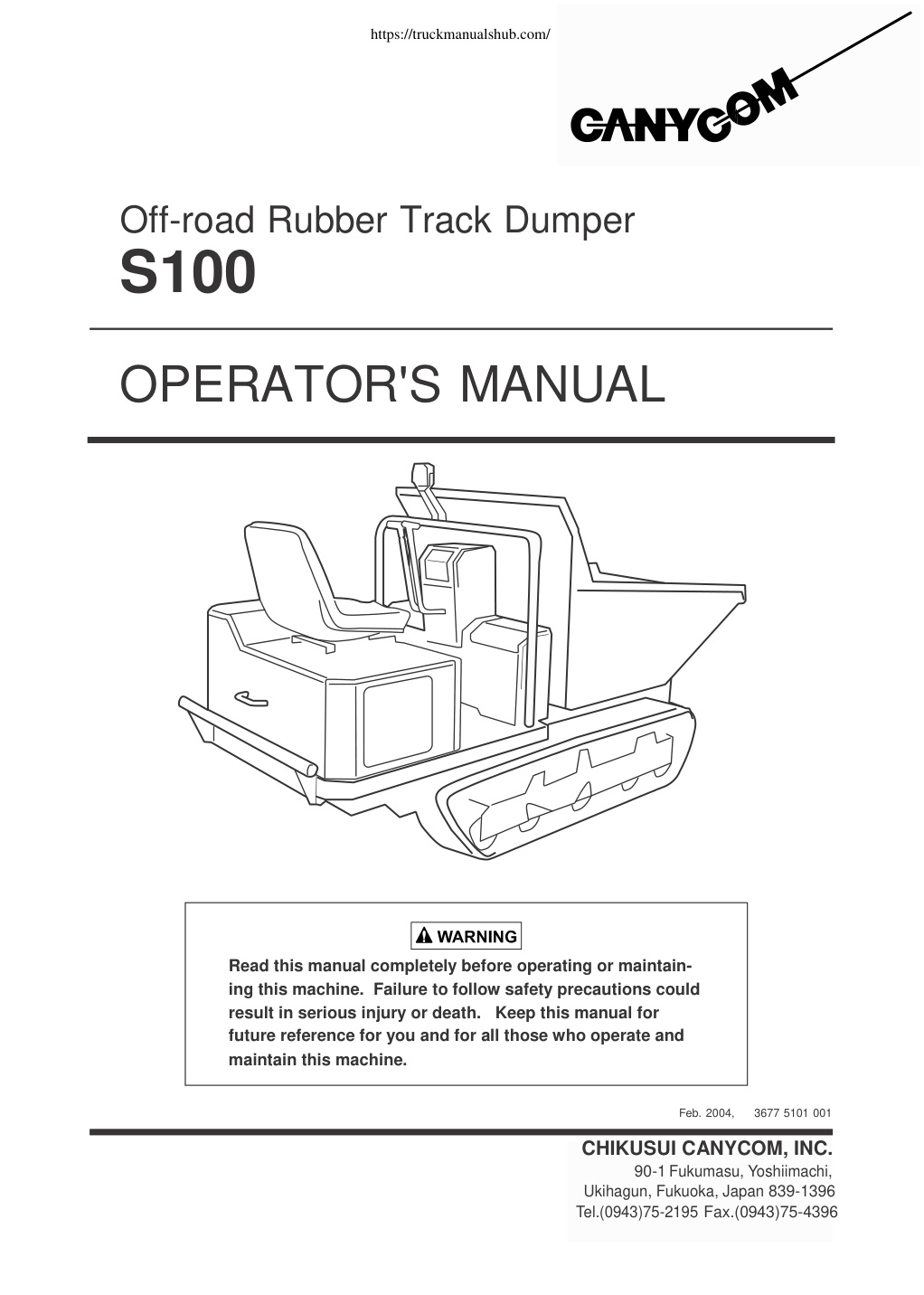 Première page de OPERATOR'S MANUAL