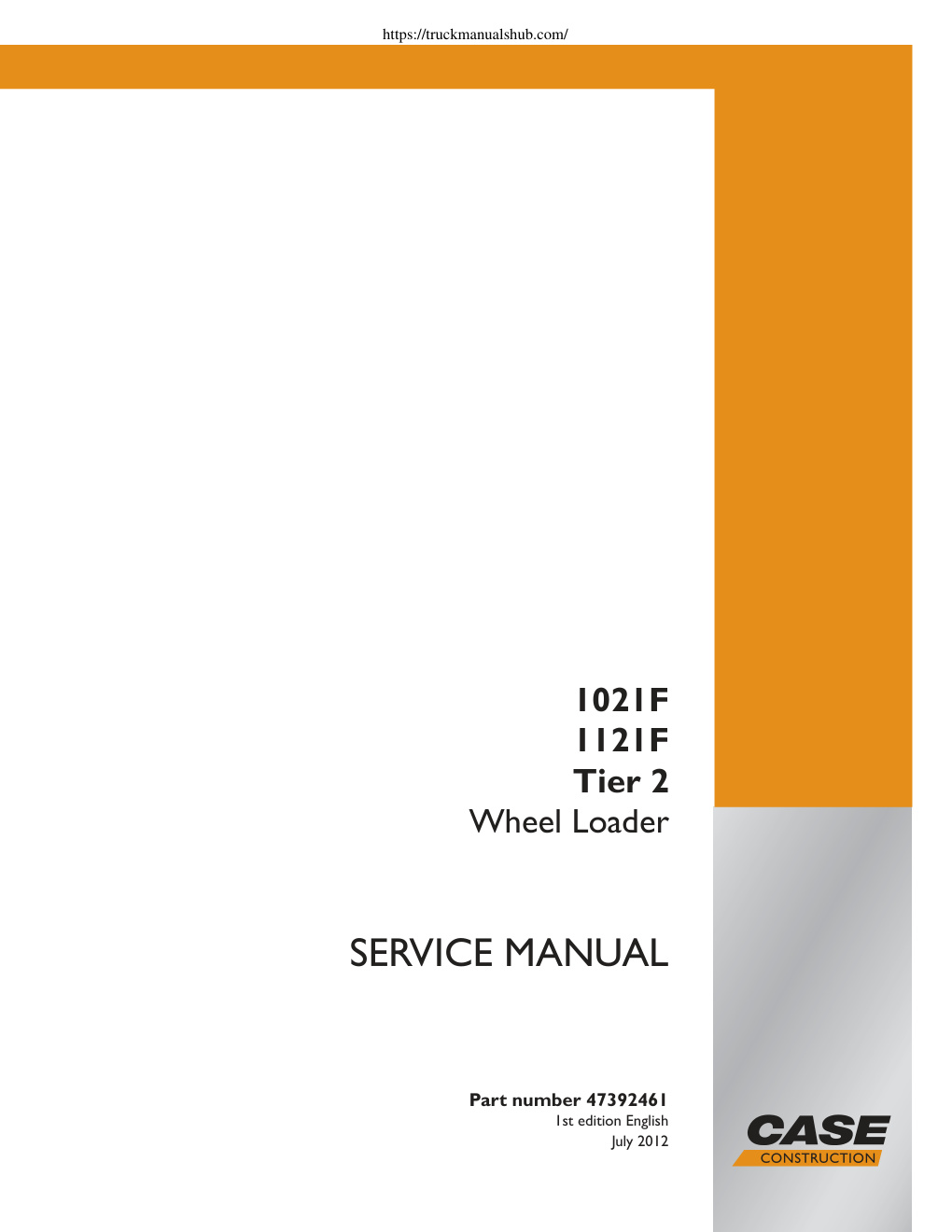 Première page de SERVICE MANUAL