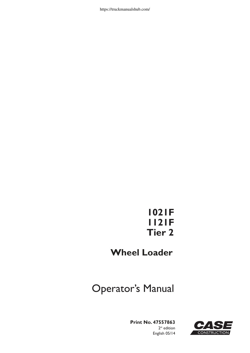 Première page de Operator’s Manual