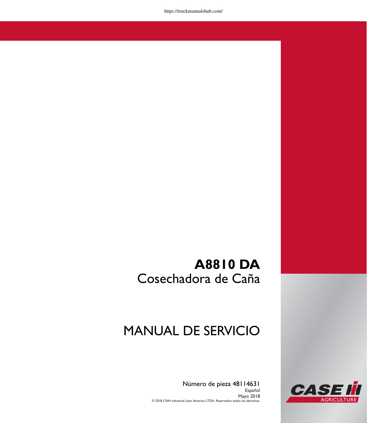 Première page de MANUAL DE SERVICIO