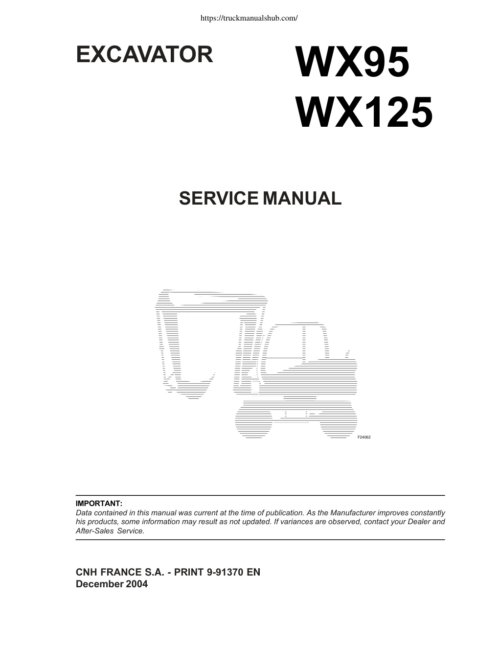 Première page de SERVICE MANUAL