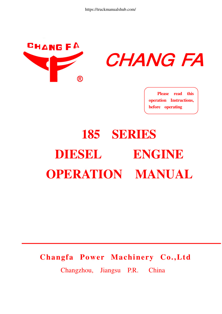 Première page de OPERATION MANUAL