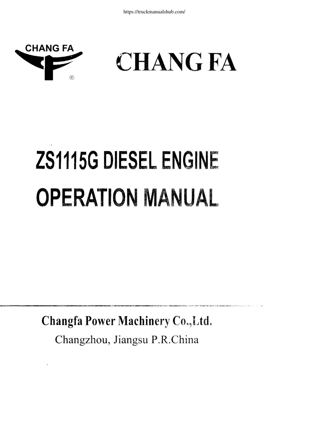 Première page de OPERATION MANUAL