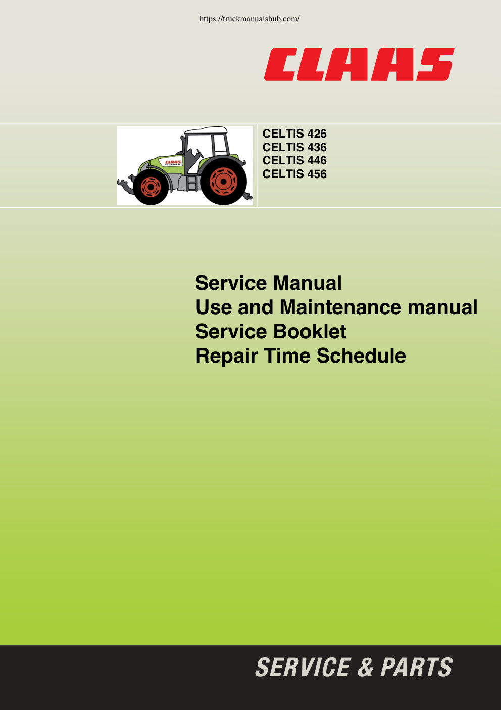 Première page de Use and Maintenance manual