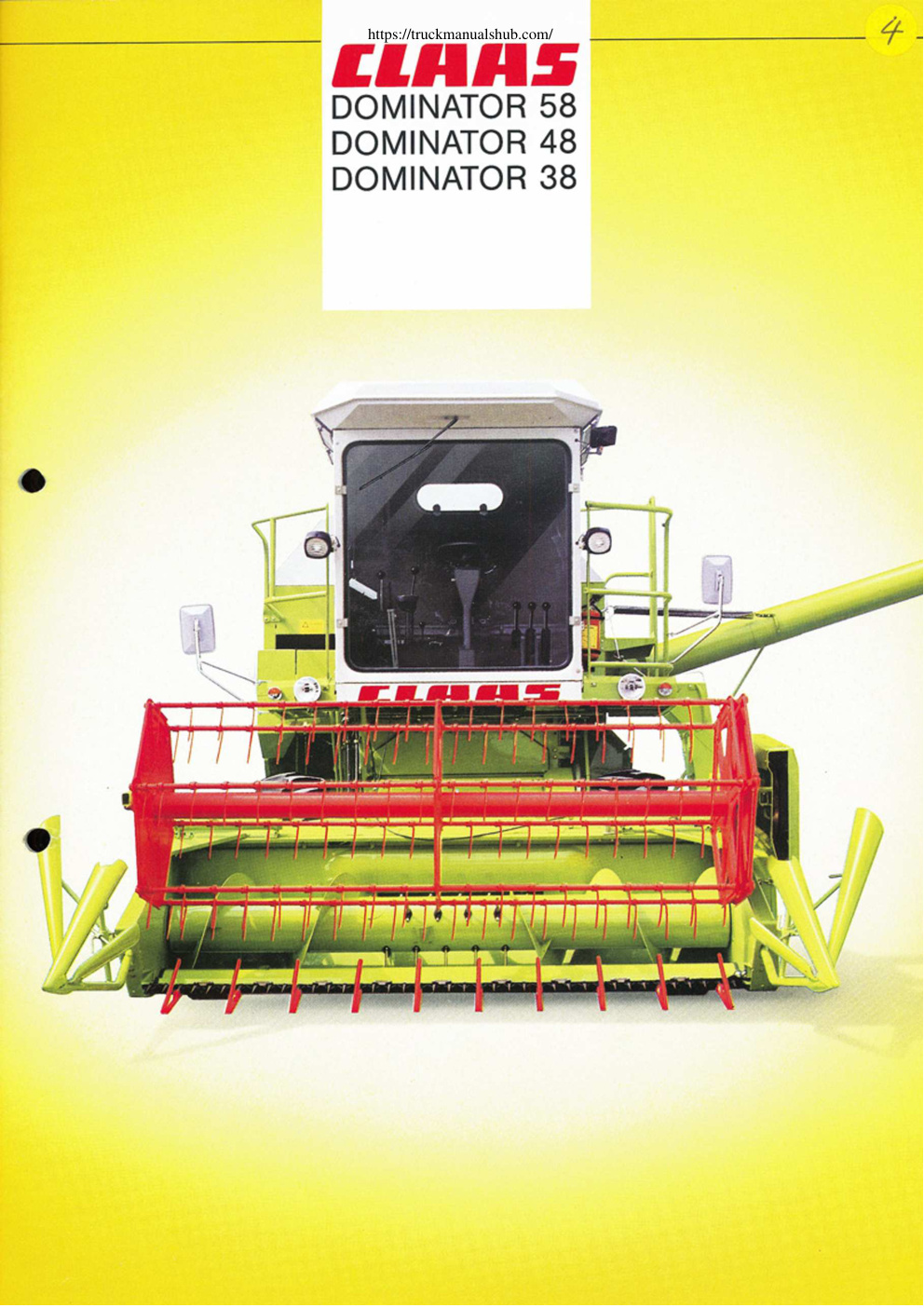 Première page de CLAAS Dominator 58 48 38