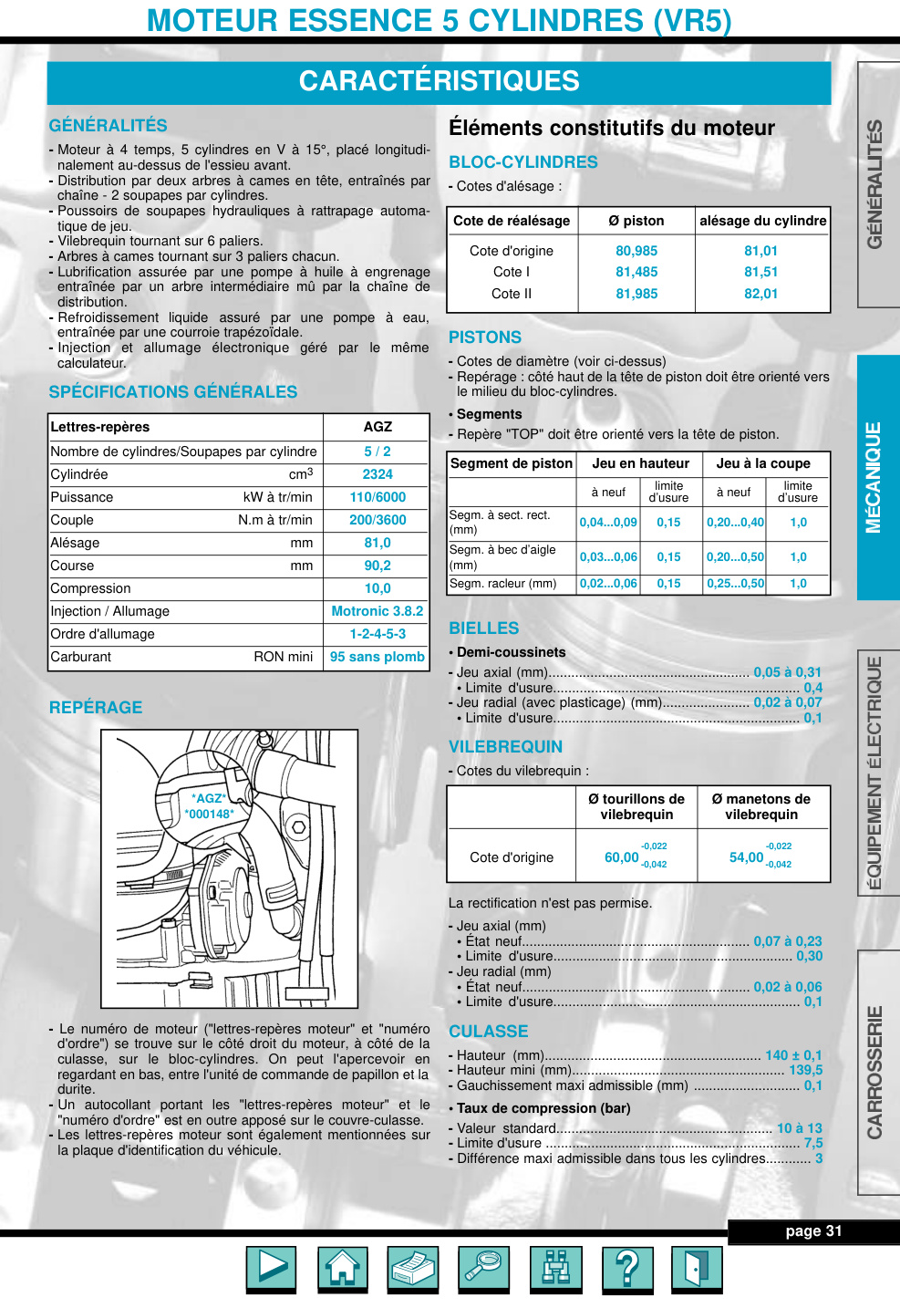 Première page de moteurVR5