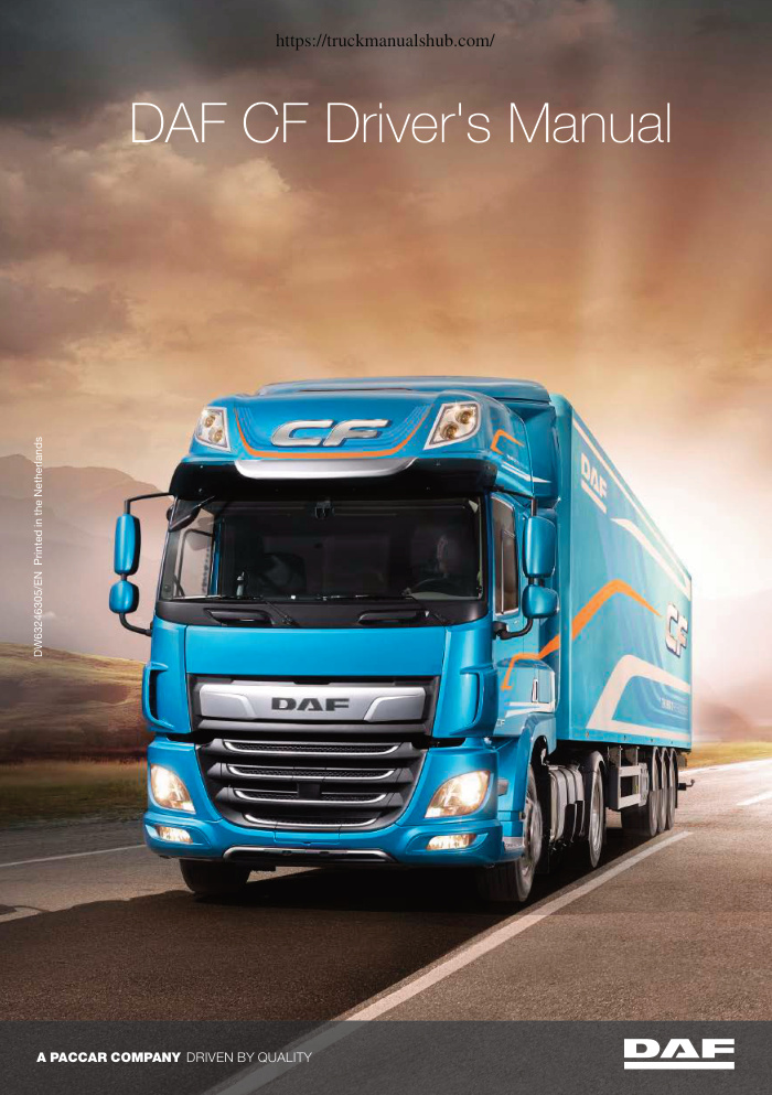 Première page de r DAF CF Driver's Manual